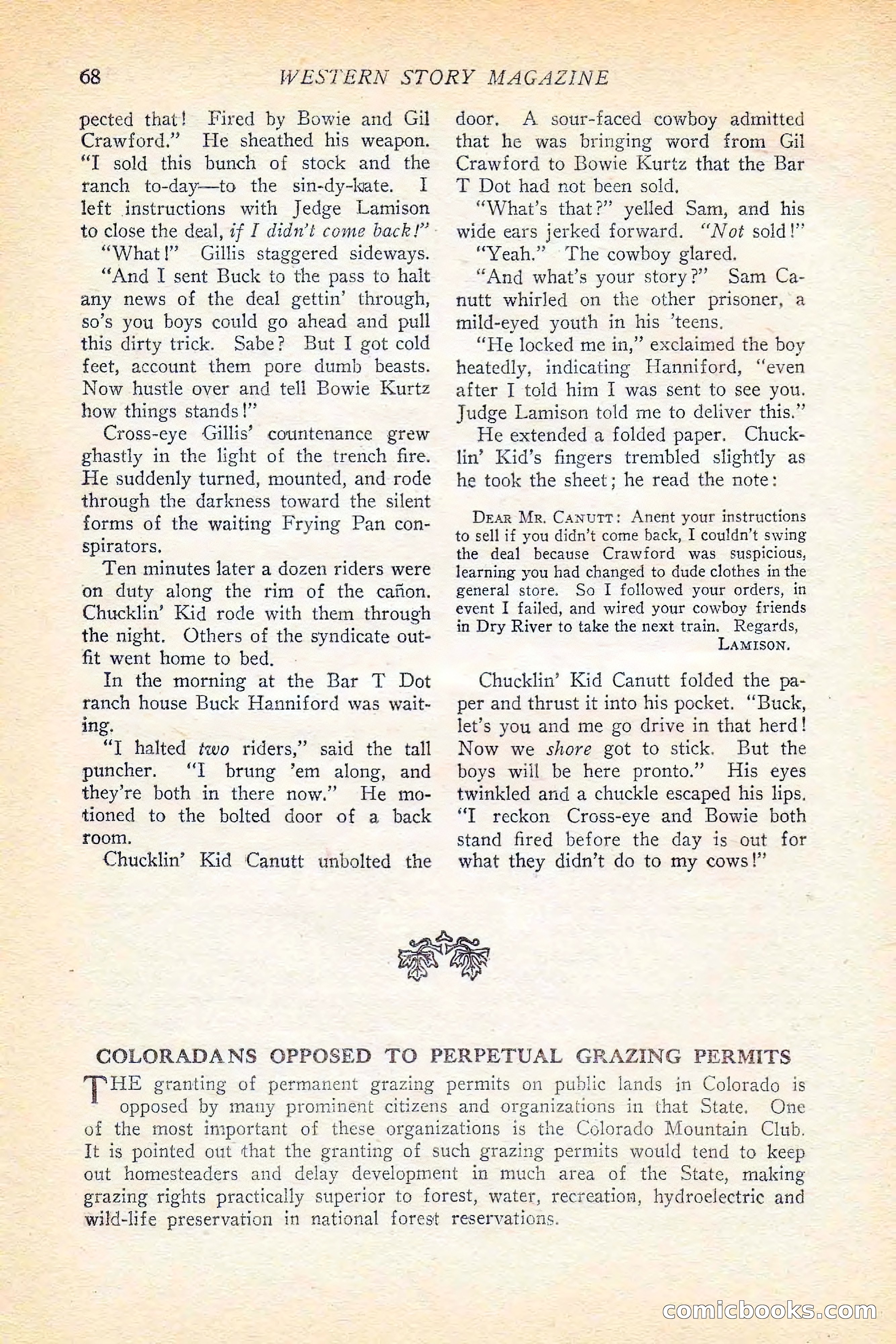 Western Story Magazine, June 5, 1926 — page 86 of 172
