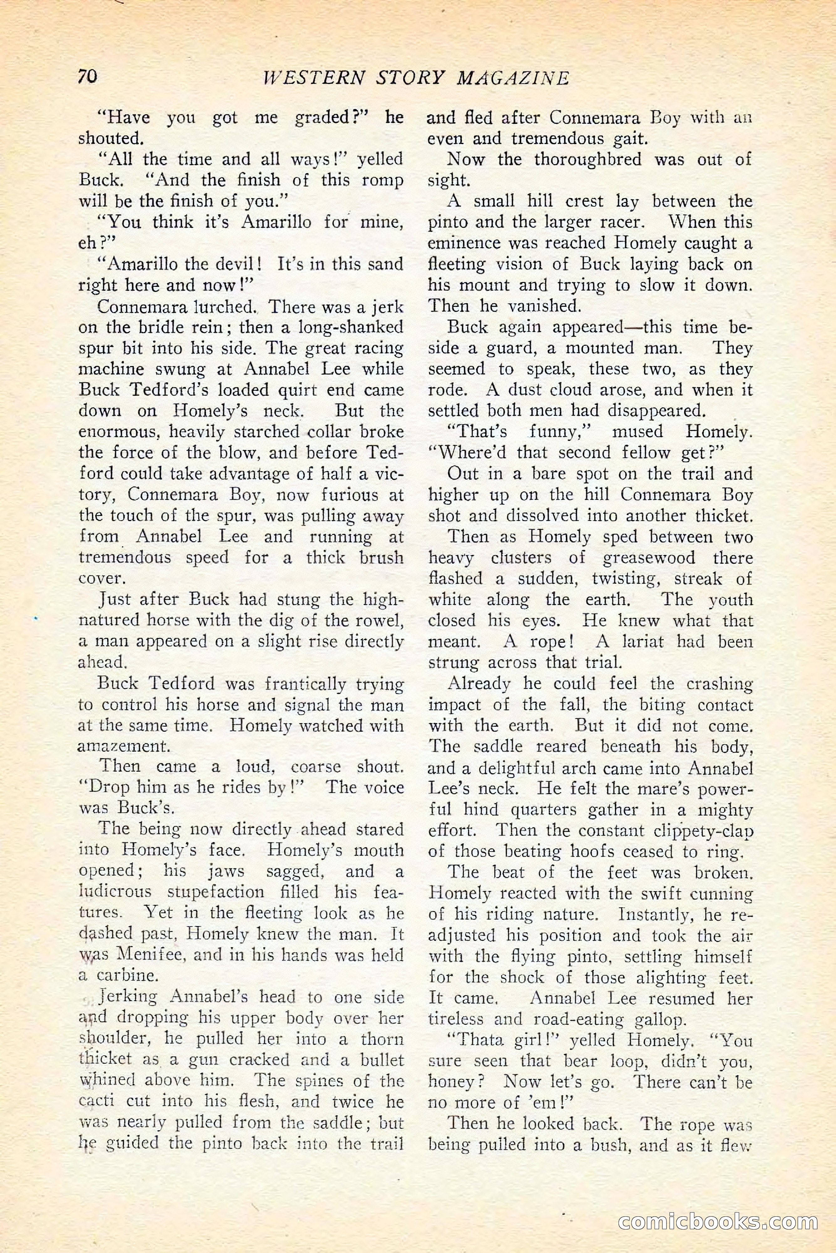 Western Story Magazine, June 5, 1926 — page 88 of 172