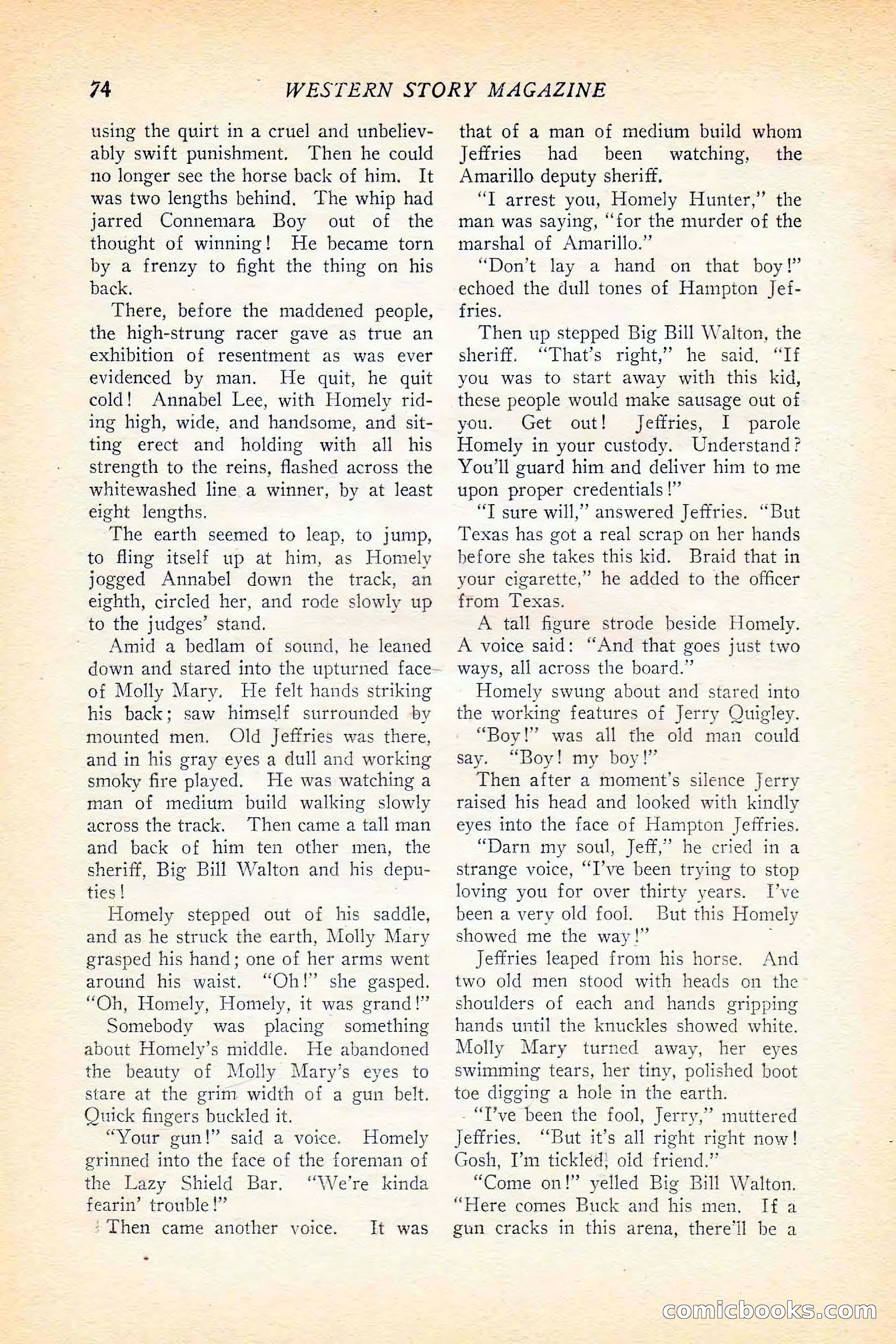 Western Story Magazine, June 5, 1926 — page 92 of 172