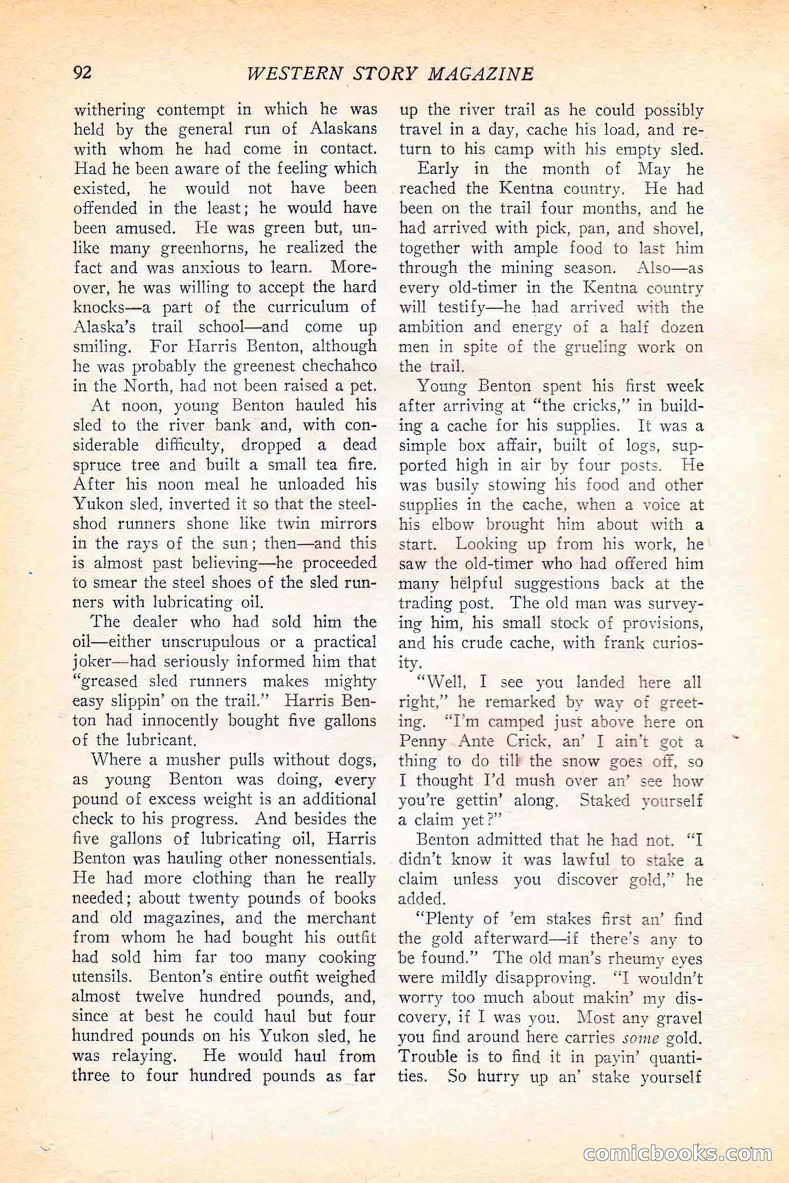 Western Story Magazine, June 5, 1926 — page 110 of 172