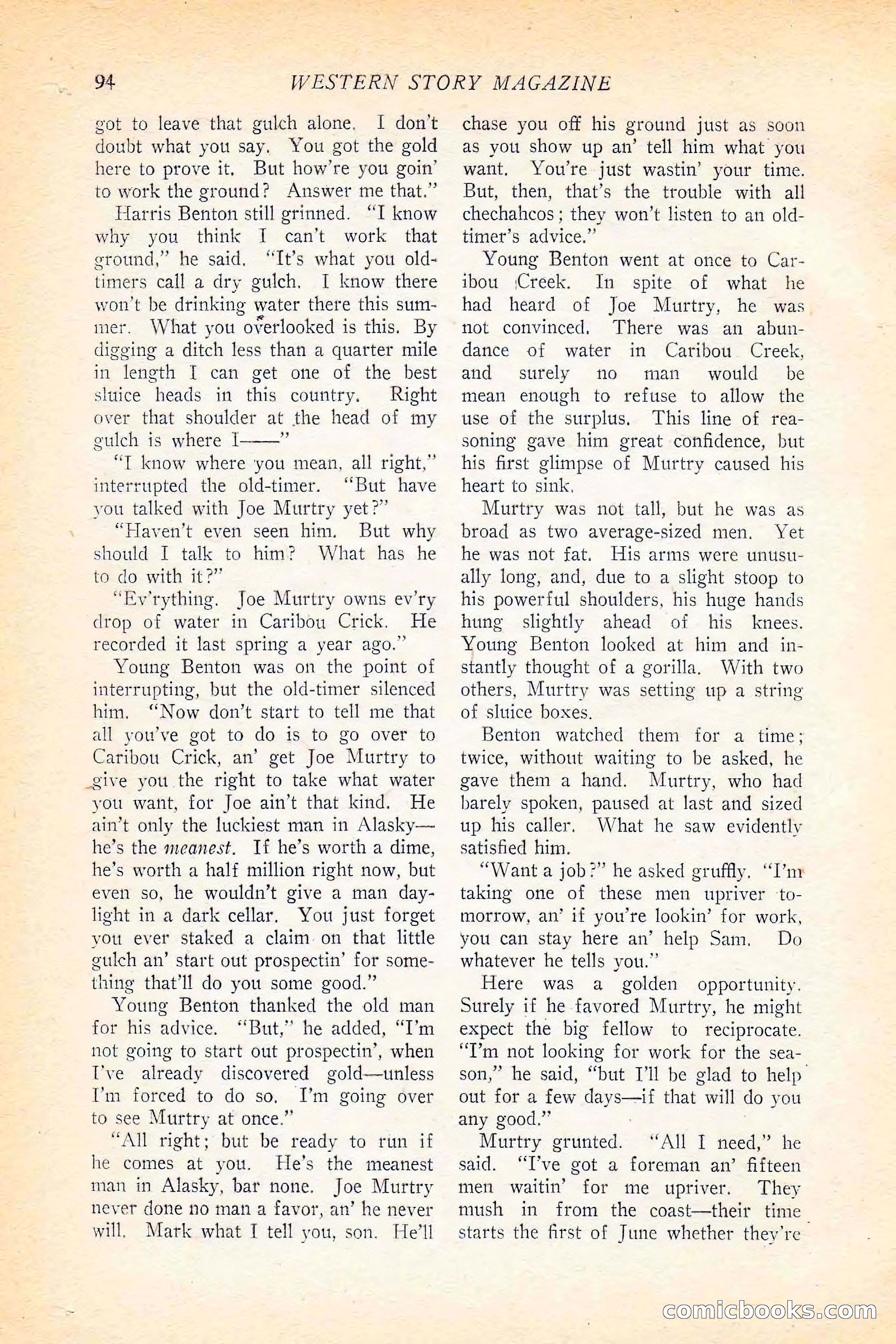 Western Story Magazine, June 5, 1926 — page 112 of 172