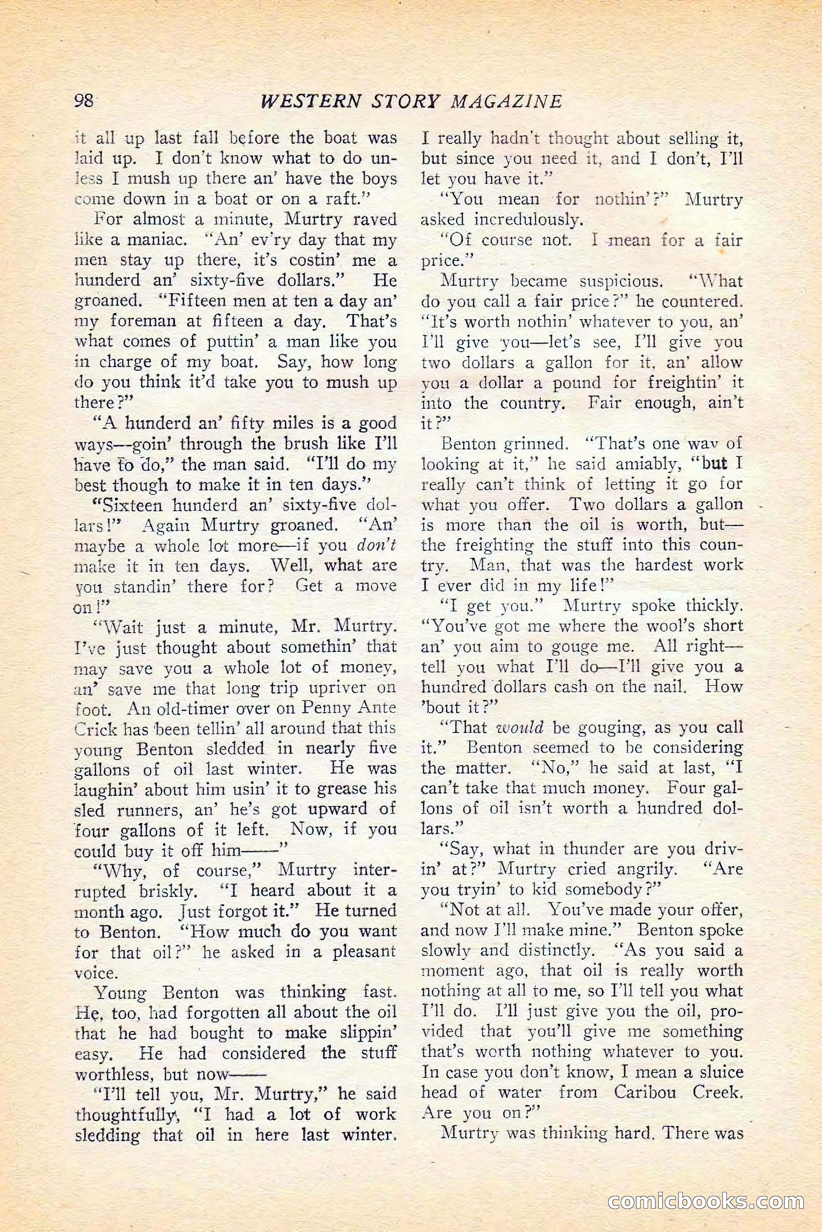 Western Story Magazine, June 5, 1926 — page 116 of 172