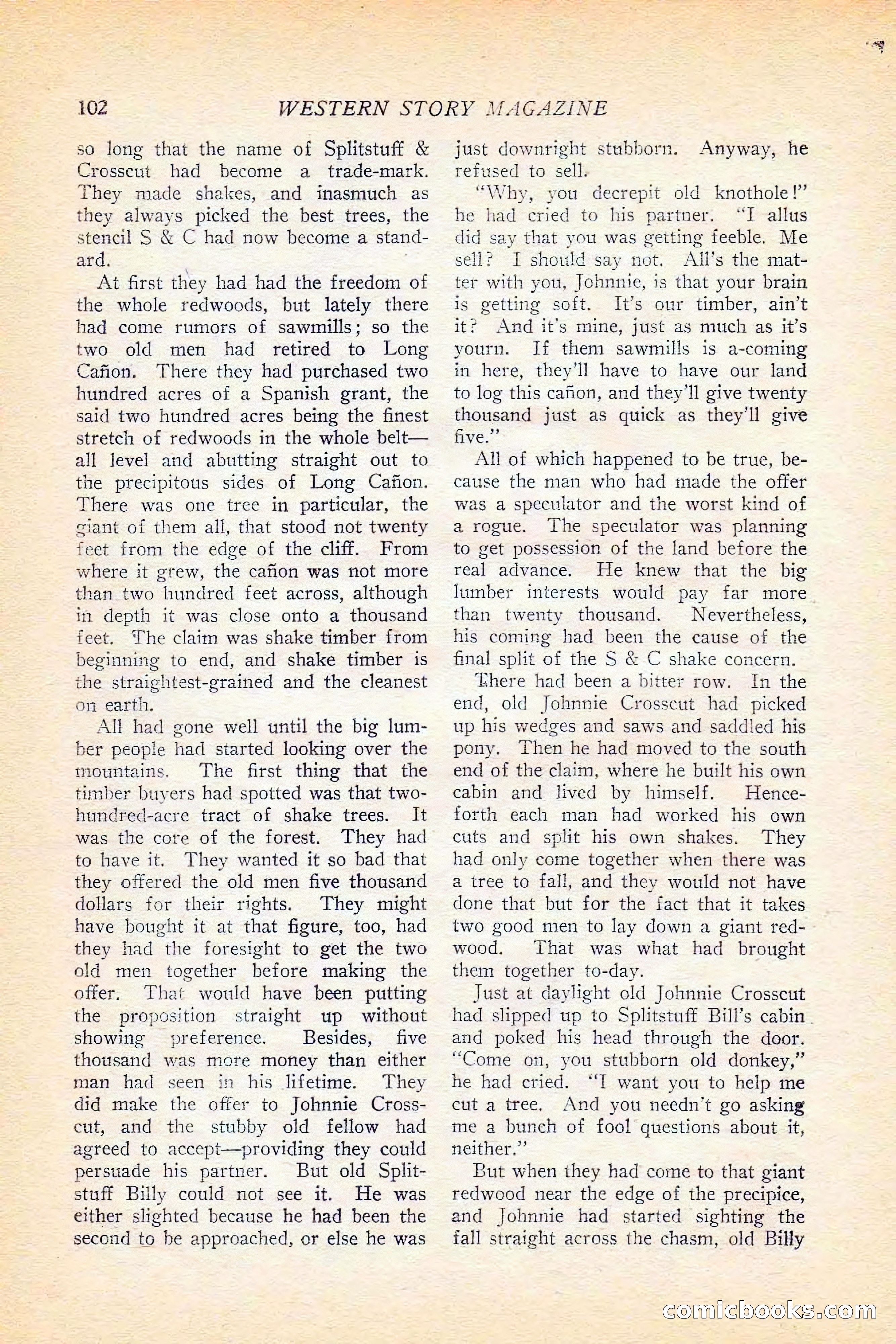 Western Story Magazine, June 5, 1926 — page 120 of 172