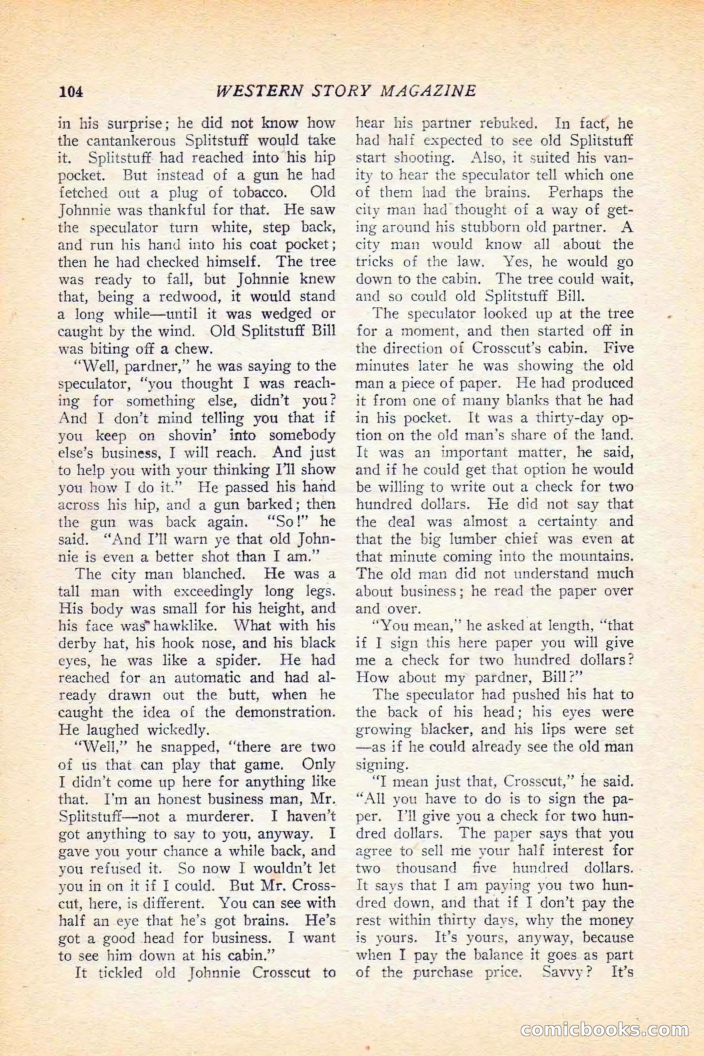 Western Story Magazine, June 5, 1926 — page 122 of 172