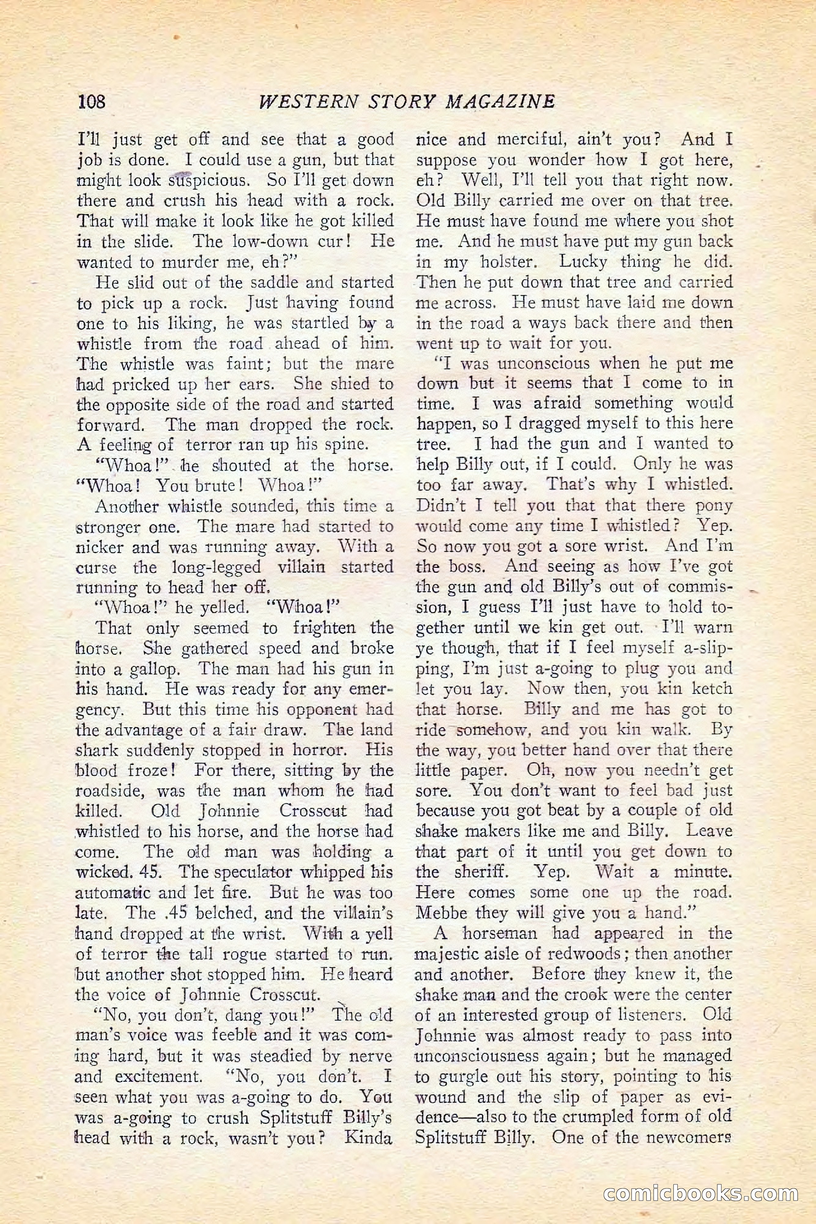 Western Story Magazine, June 5, 1926 — page 126 of 172
