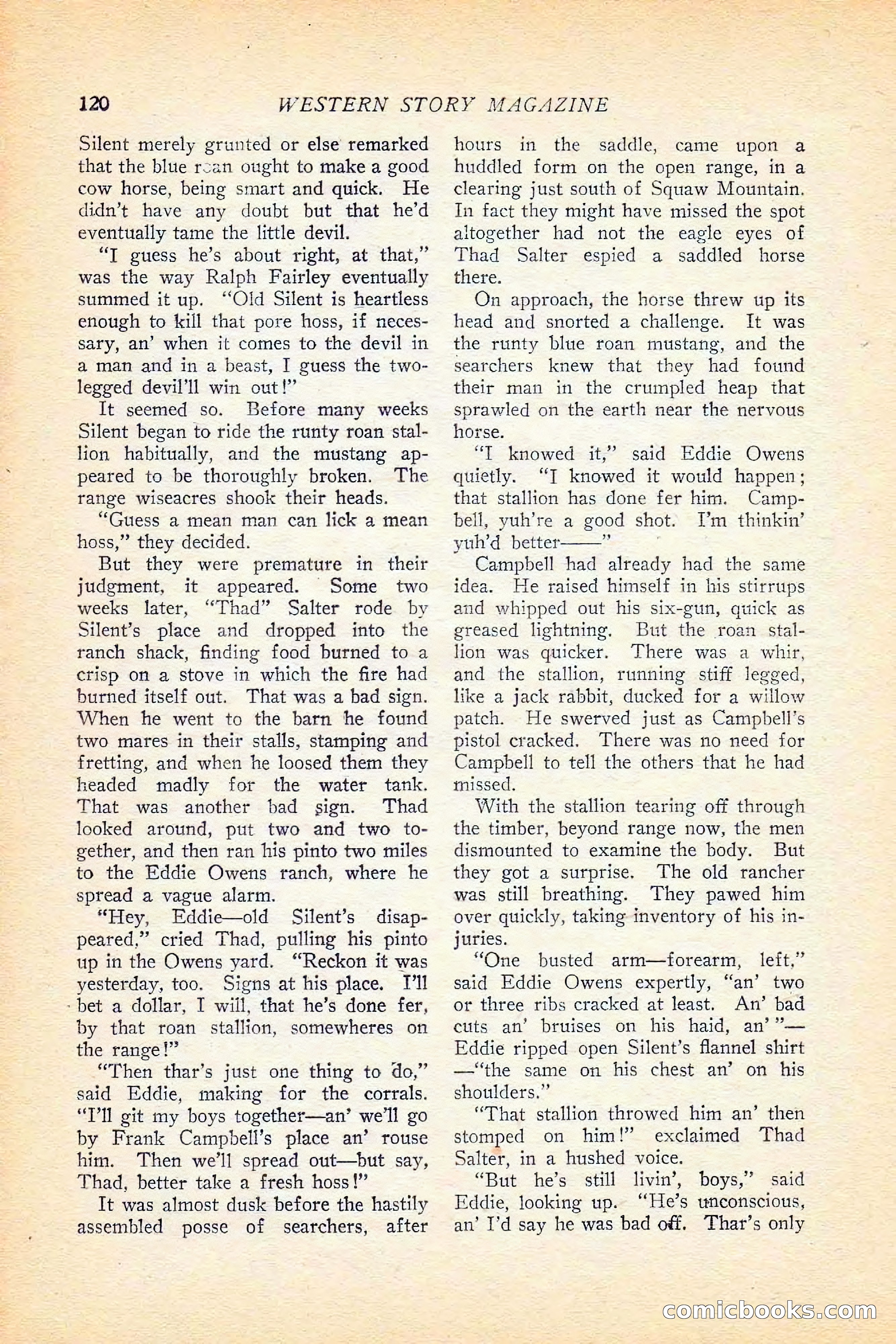 Western Story Magazine, June 5, 1926 — page 138 of 172