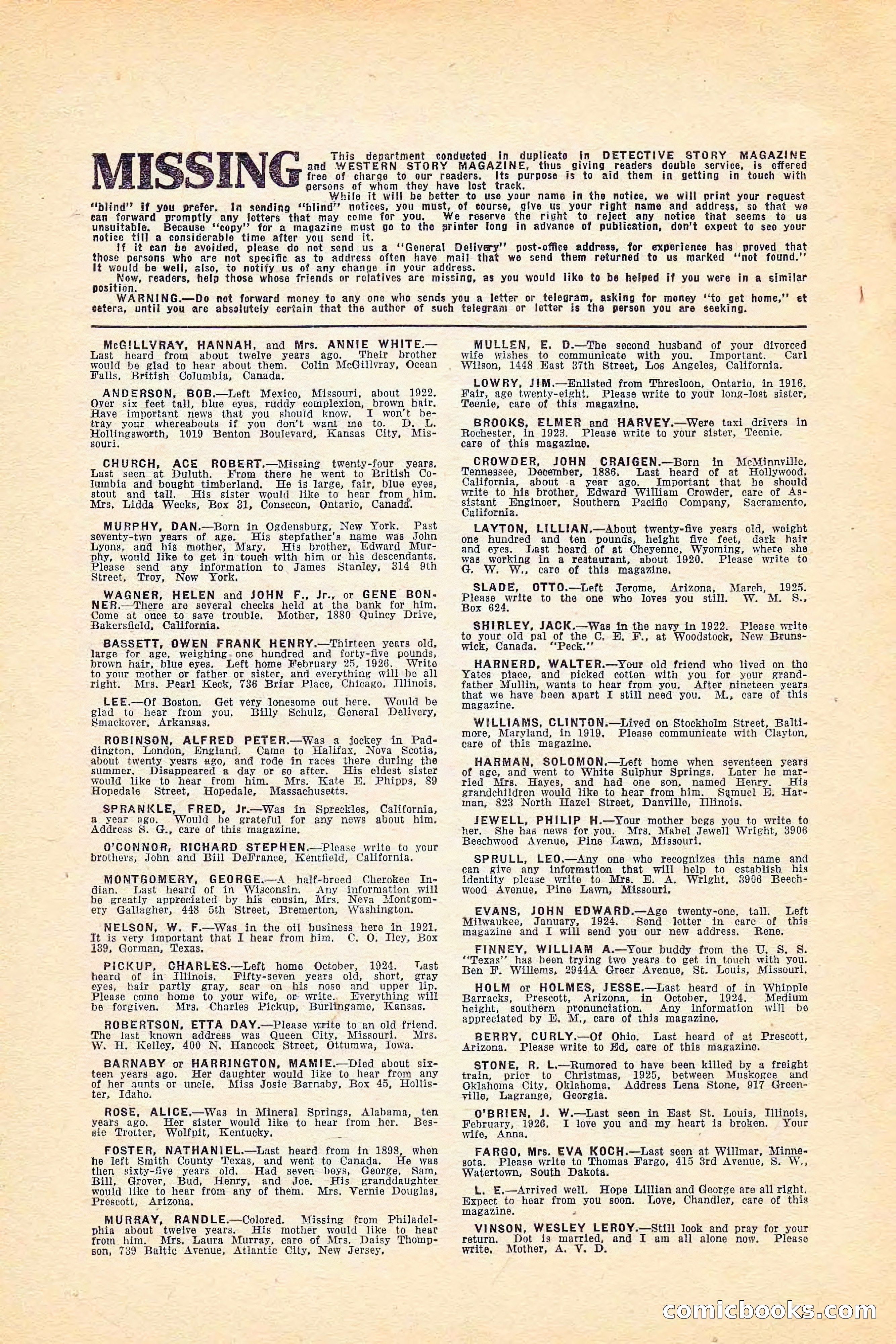 Western Story Magazine, June 5, 1926 — page 160 of 172