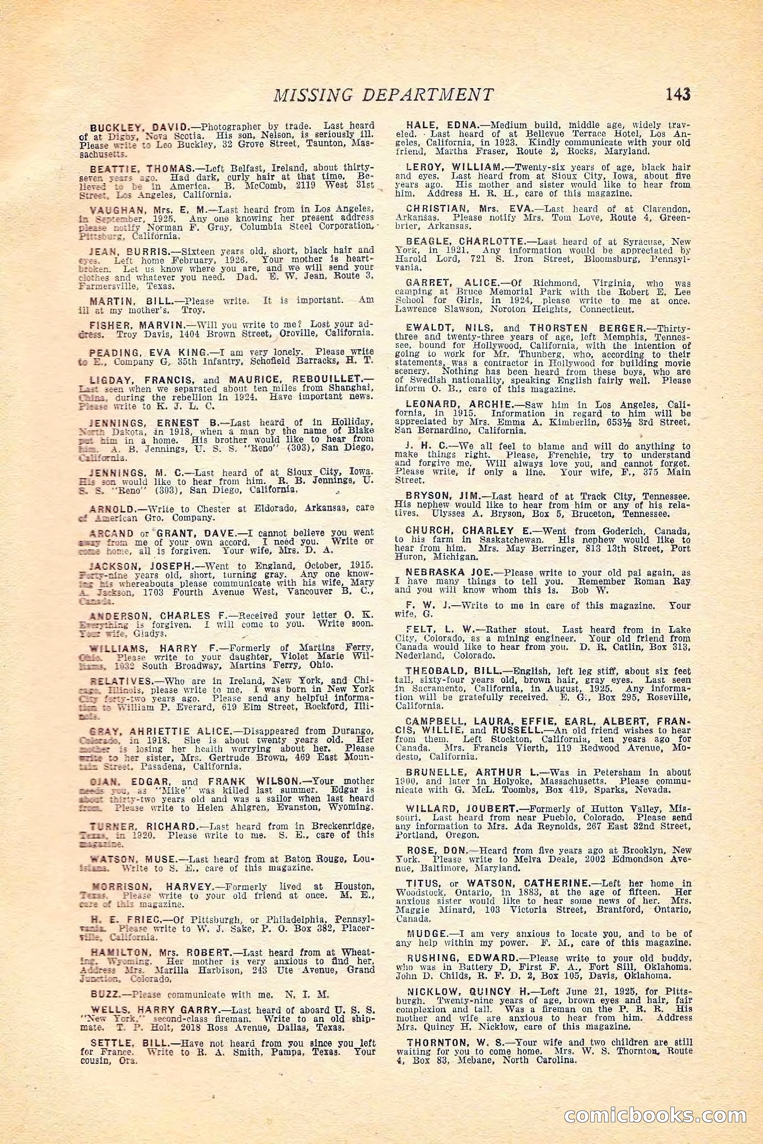 Western Story Magazine, June 5, 1926 — page 161 of 172