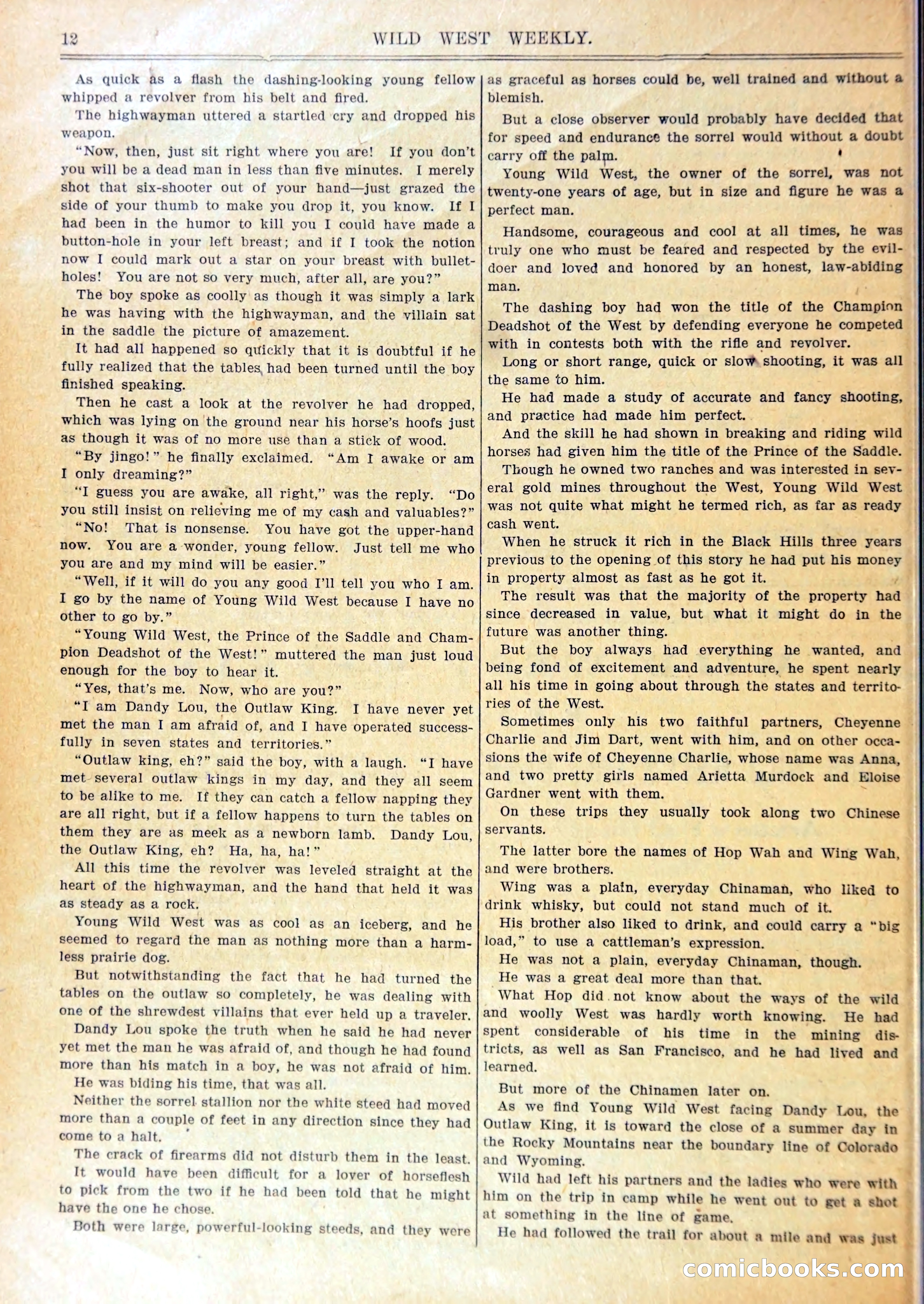 Young Wild West Weekly: Among the Blackfeet — page 15 of 37