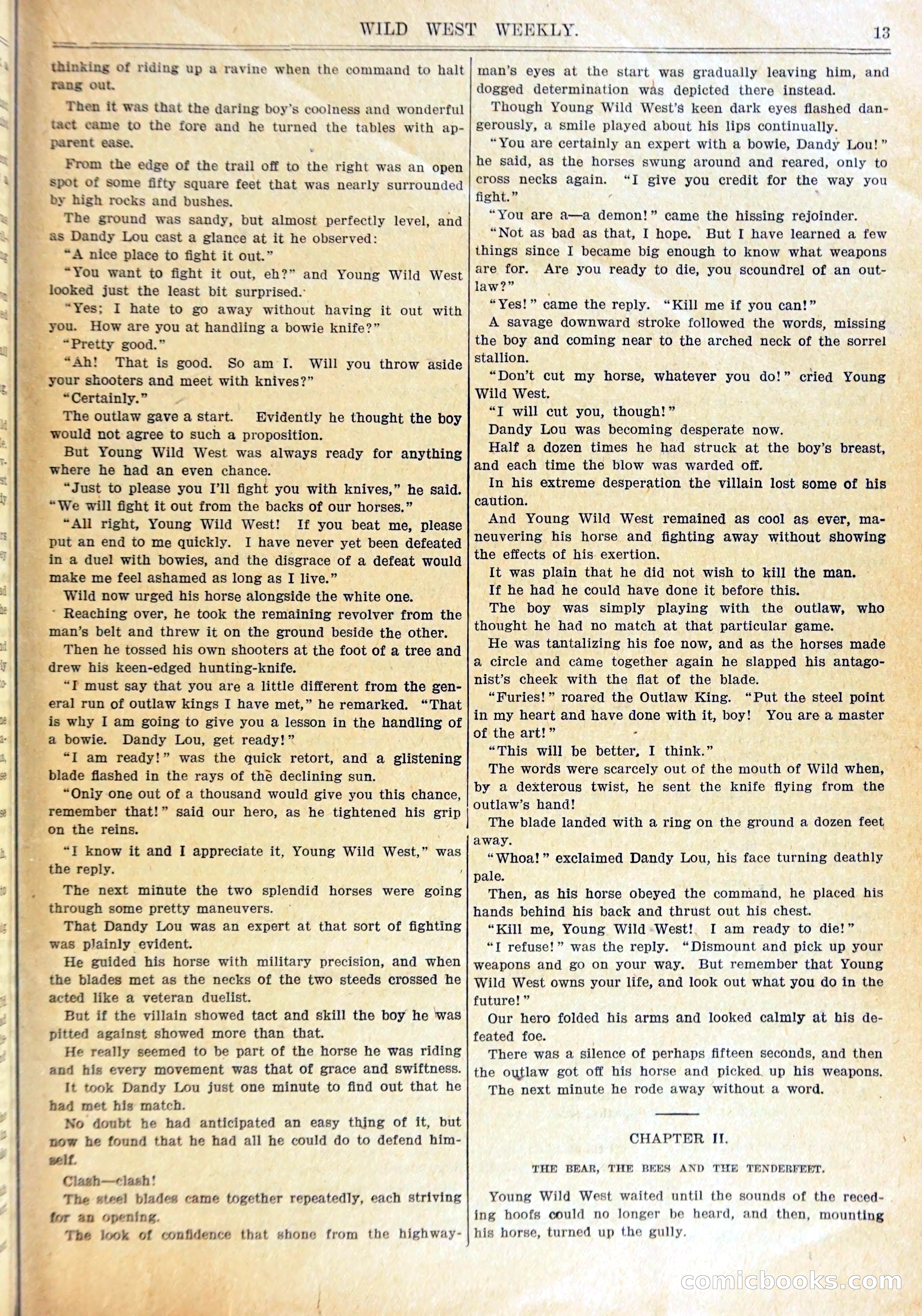 Young Wild West Weekly: Among the Blackfeet — page 16 of 37