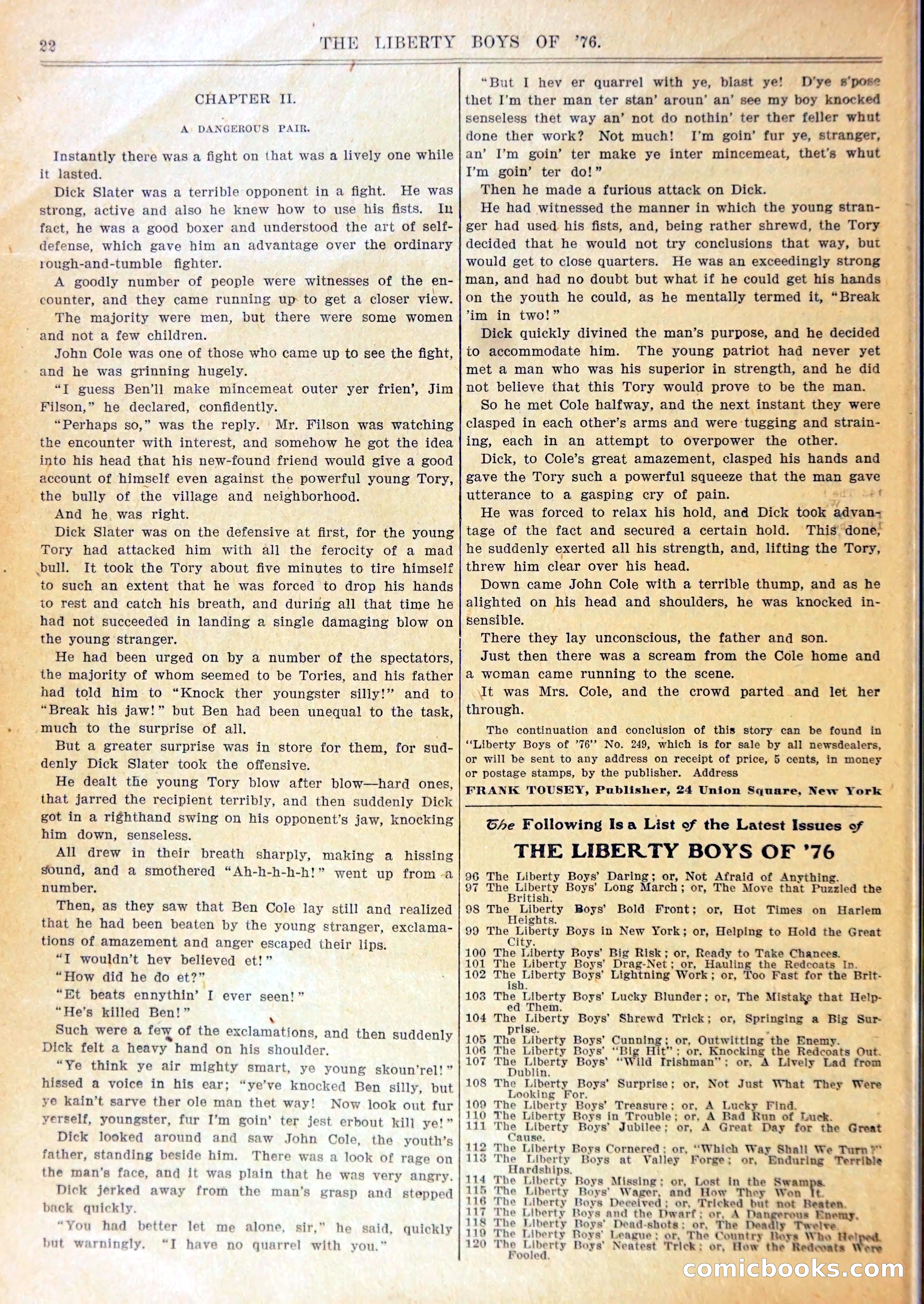 Young Wild West Weekly: Among the Blackfeet — page 25 of 37