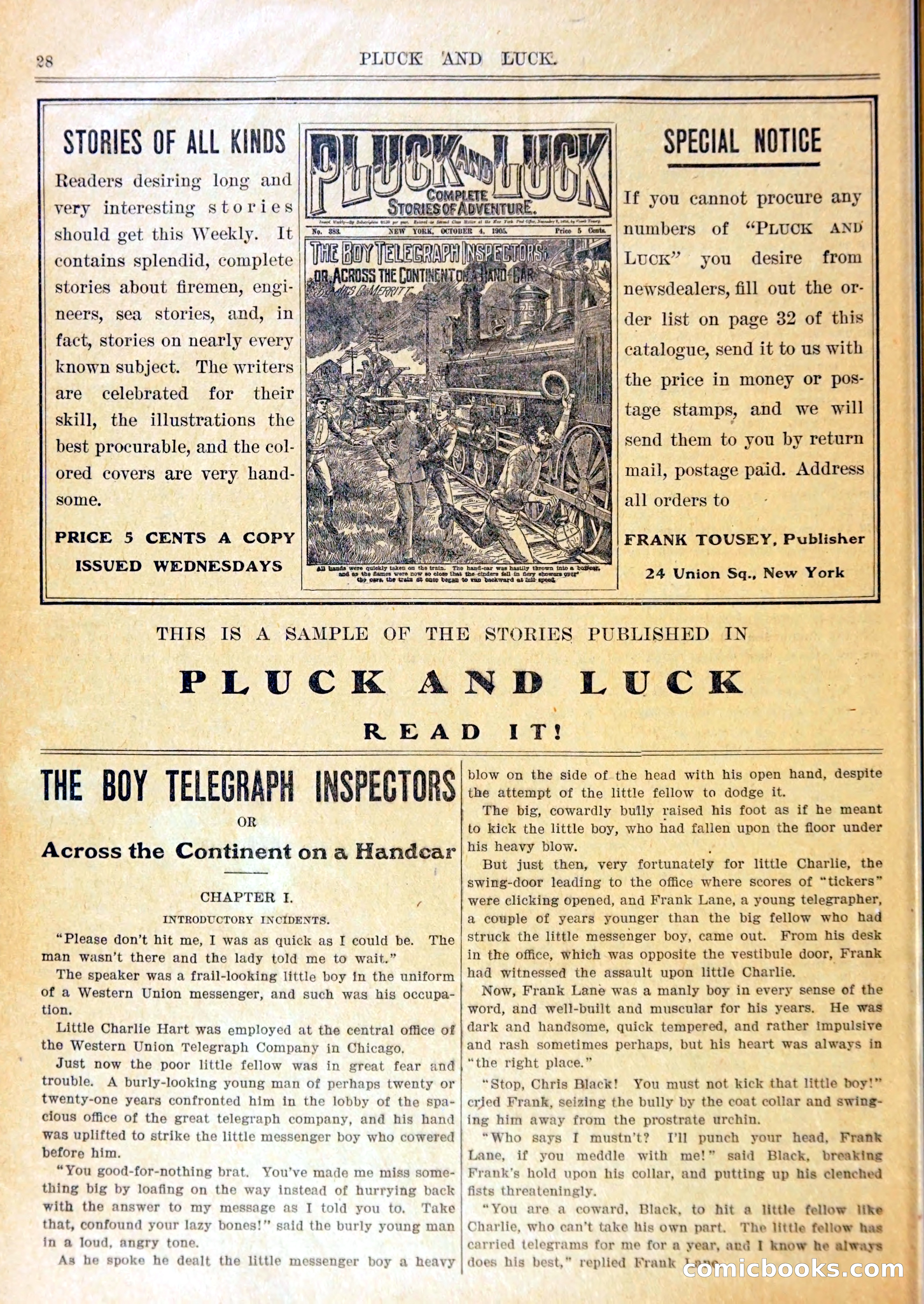 Young Wild West Weekly: Among the Blackfeet — page 31 of 37