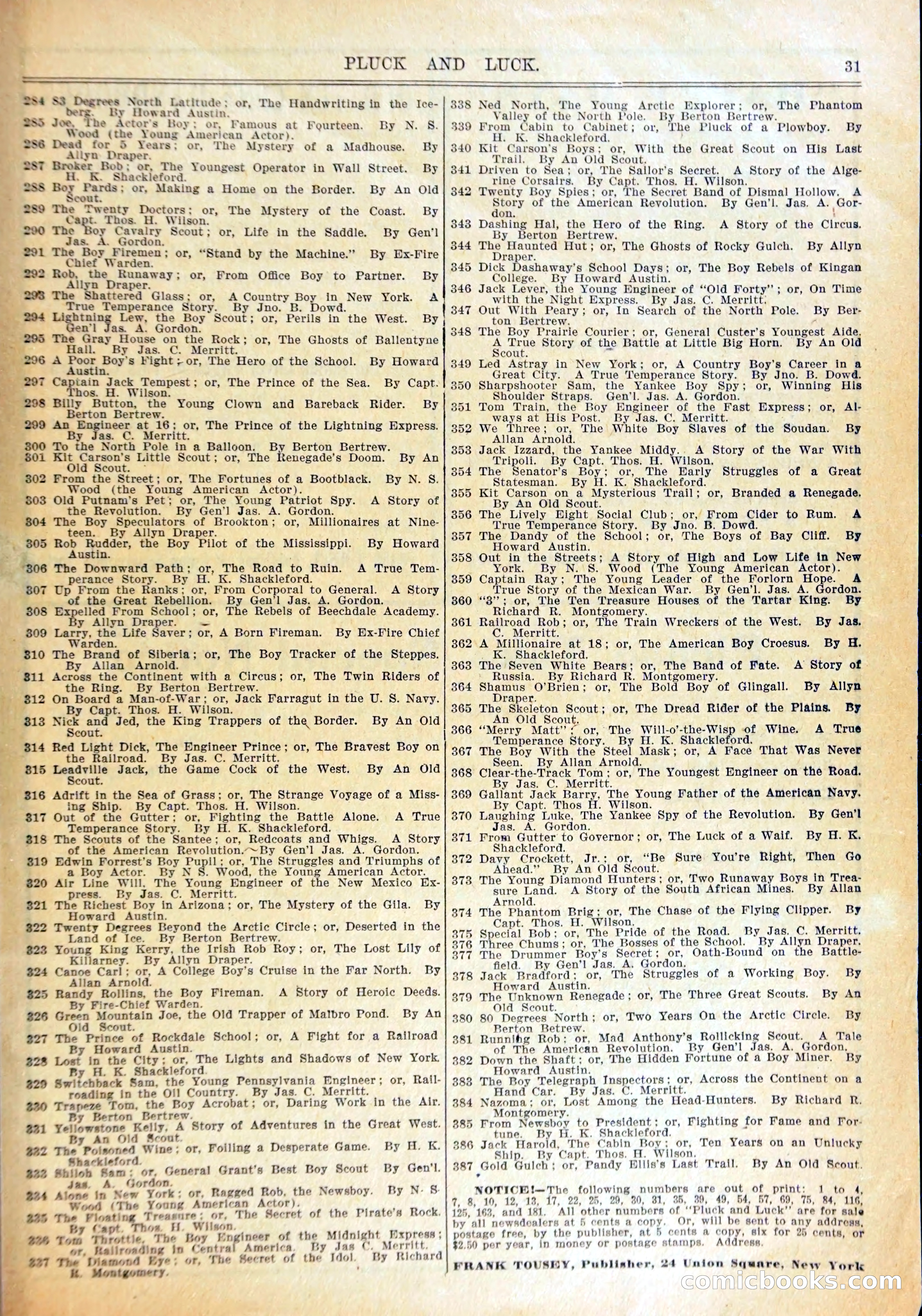 Young Wild West Weekly: Among the Blackfeet — page 34 of 37