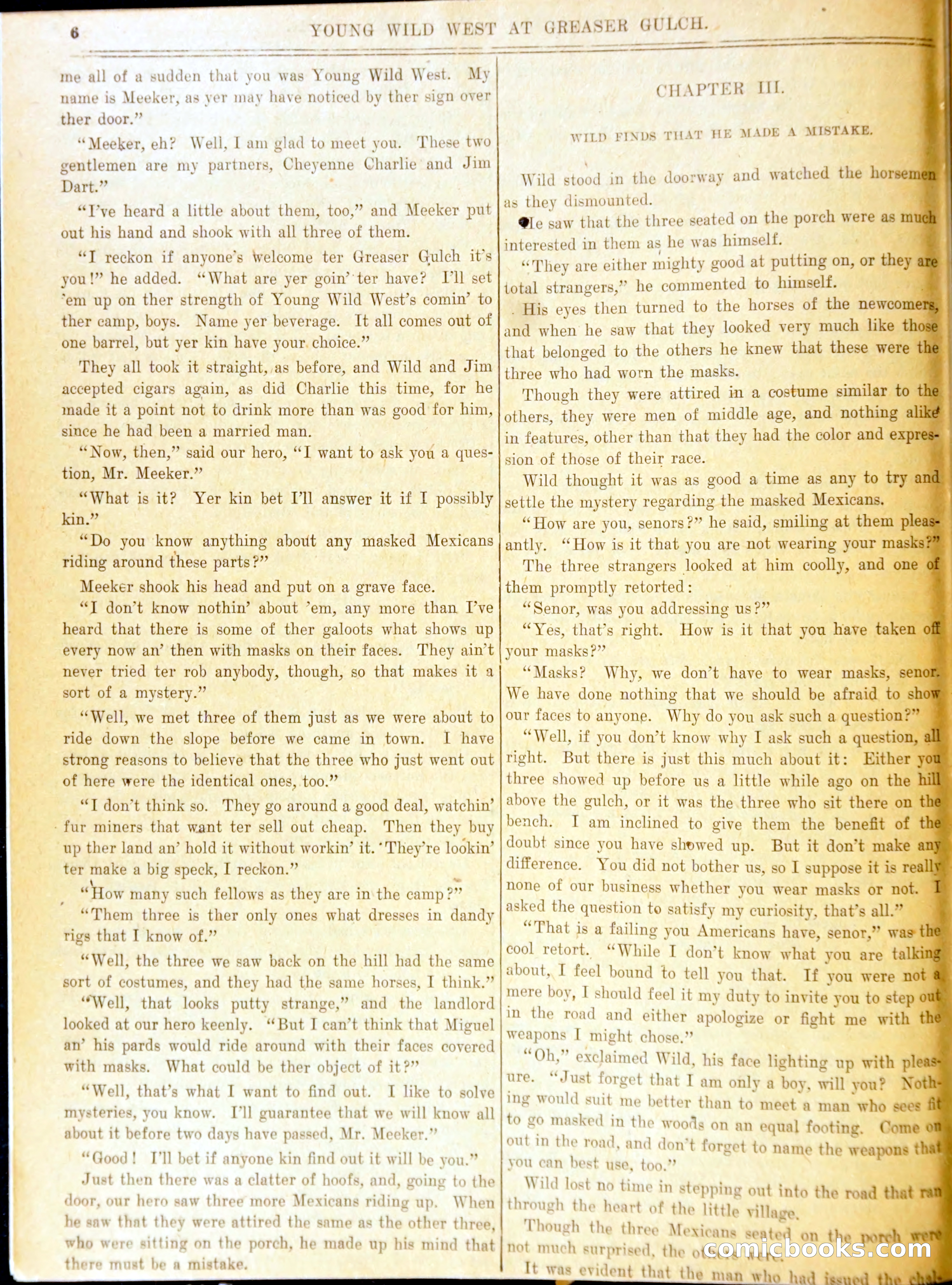 Young Wild West at Greaser Gulch, or, Arietta and the Masked Mexicans — page 9 of 37