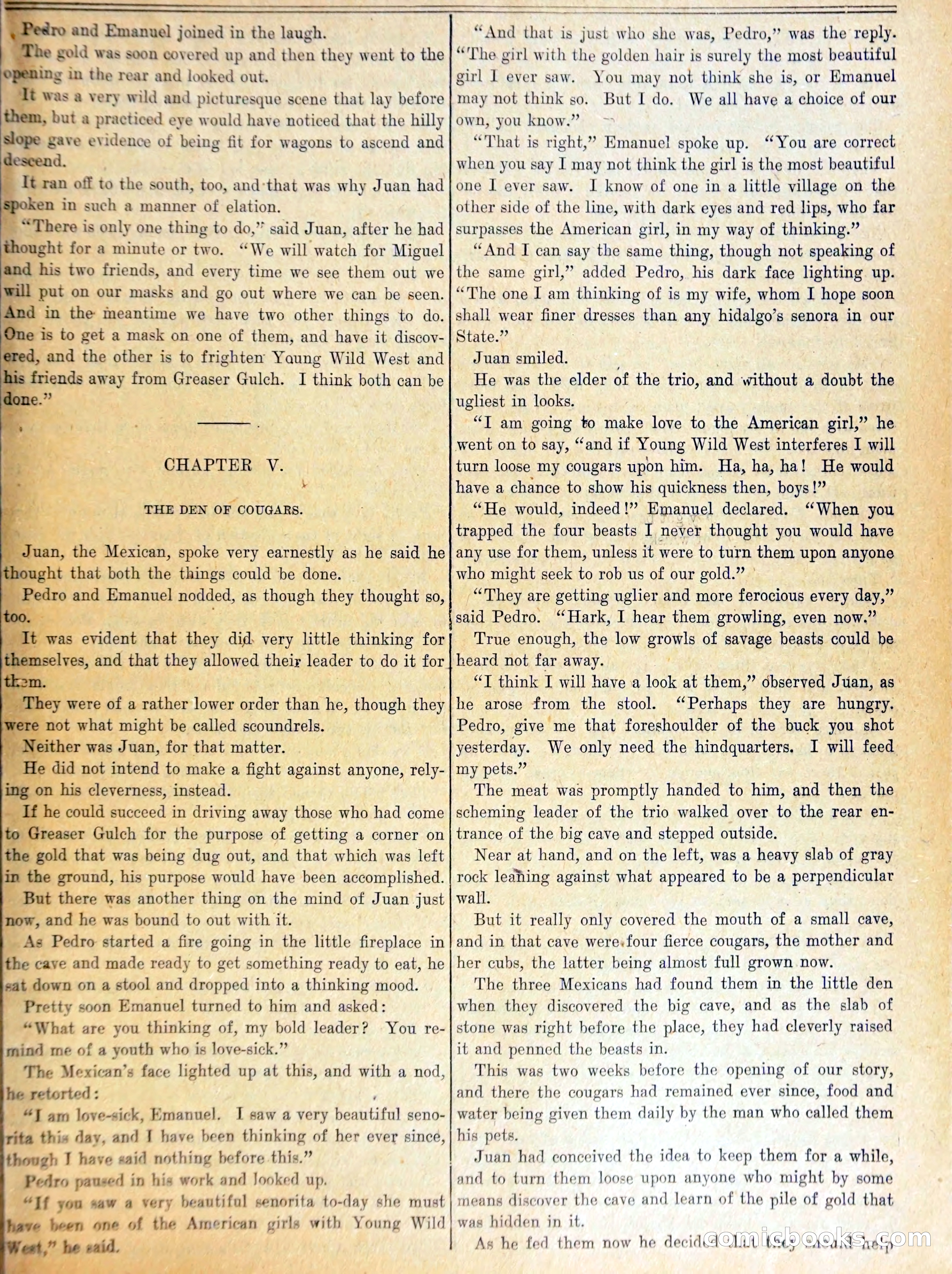 Young Wild West at Greaser Gulch, or, Arietta and the Masked Mexicans — page 14 of 37