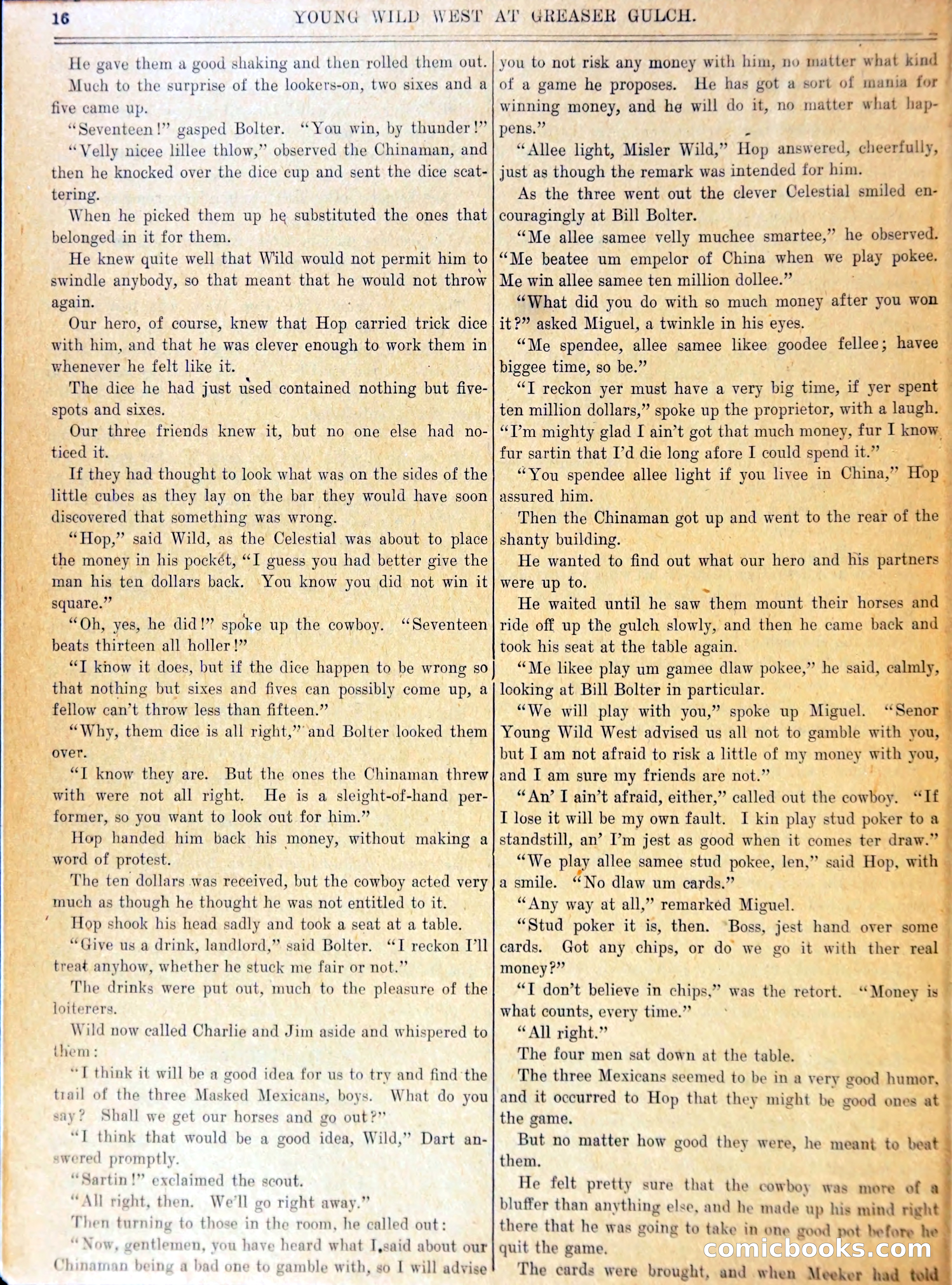 Young Wild West at Greaser Gulch, or, Arietta and the Masked Mexicans — page 19 of 37