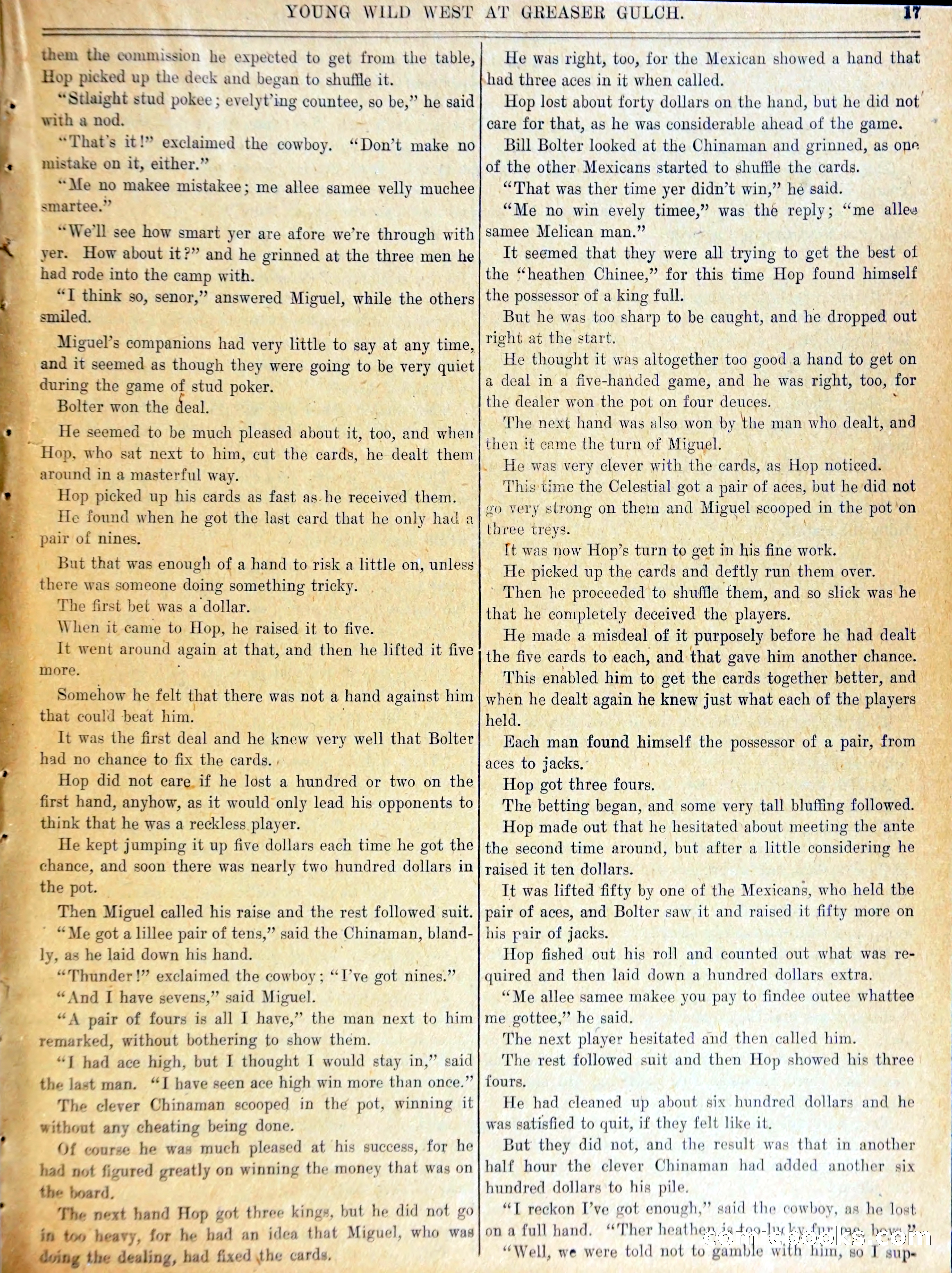 Young Wild West at Greaser Gulch, or, Arietta and the Masked Mexicans — page 20 of 37