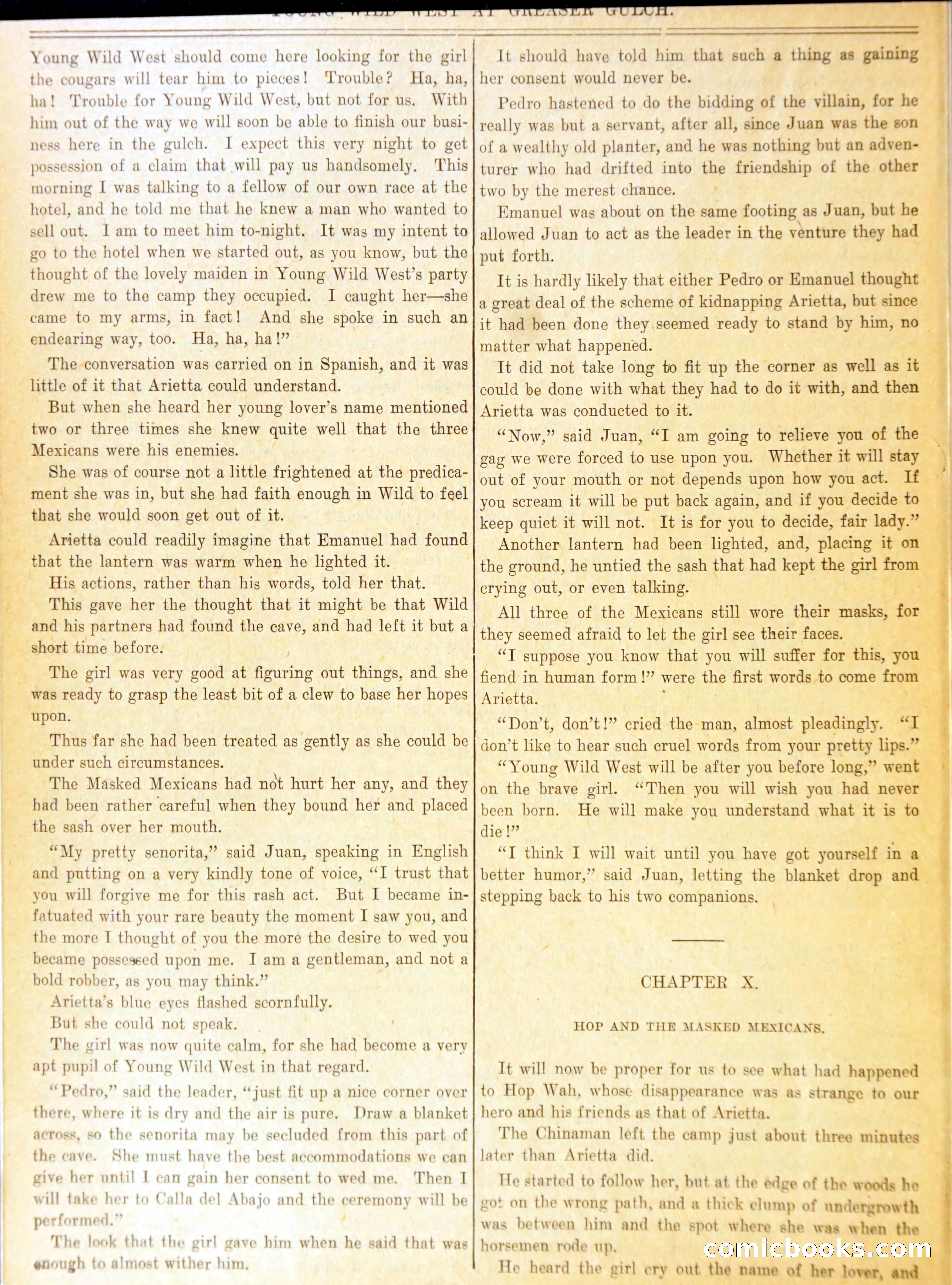Young Wild West at Greaser Gulch, or, Arietta and the Masked Mexicans — page 25 of 37