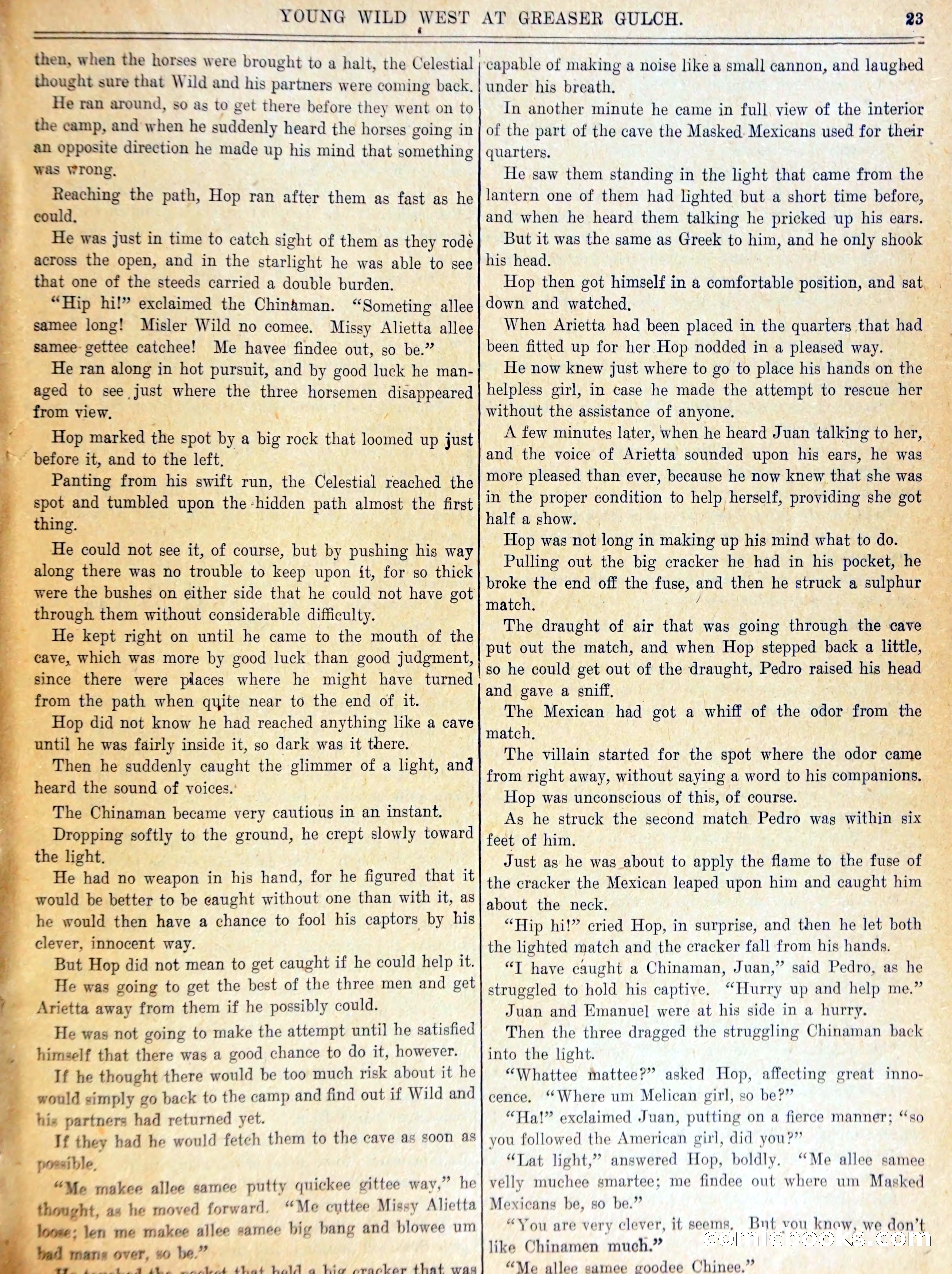 Young Wild West at Greaser Gulch, or, Arietta and the Masked Mexicans — page 26 of 37