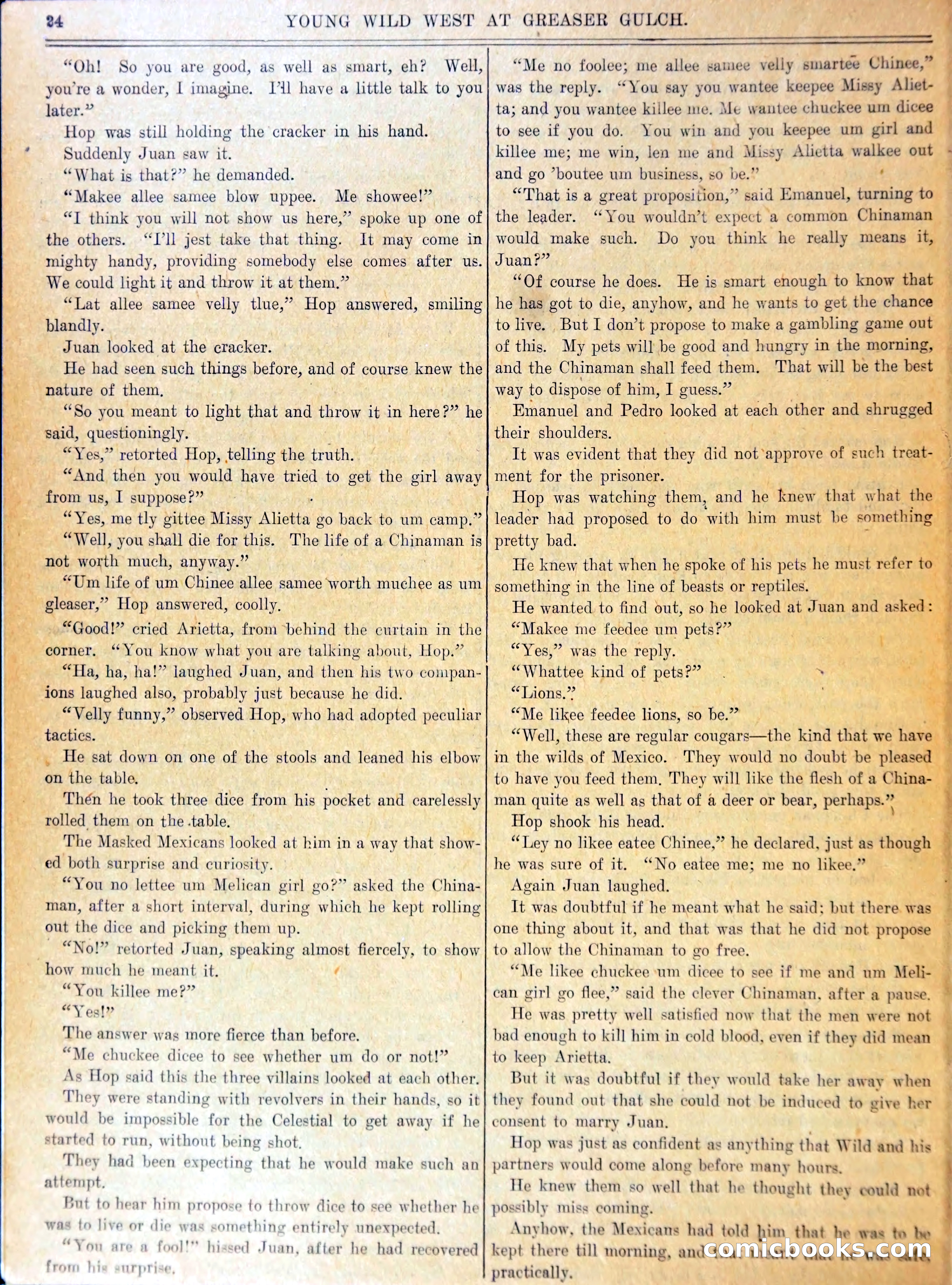 Young Wild West at Greaser Gulch, or, Arietta and the Masked Mexicans — page 27 of 37