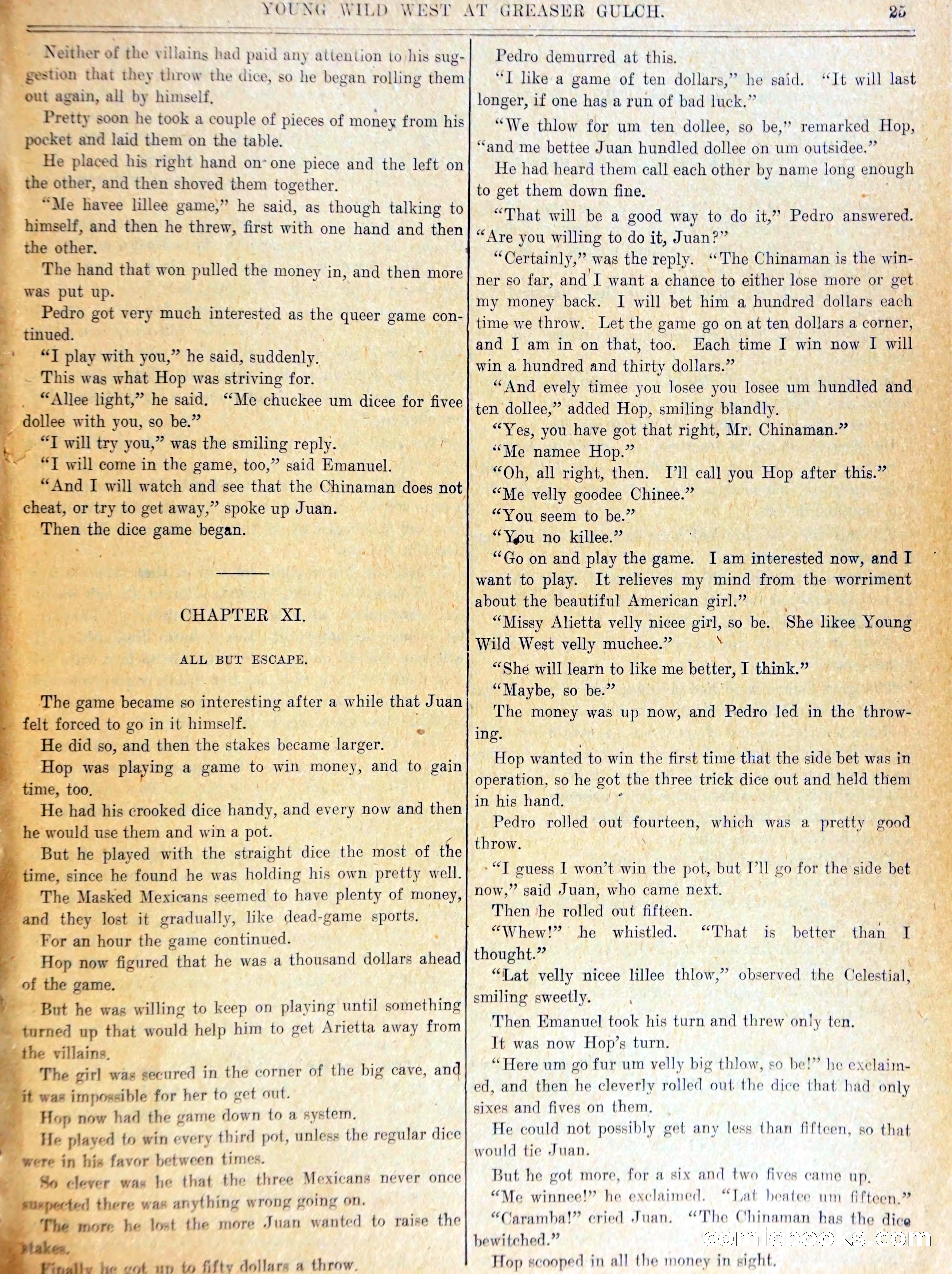 Young Wild West at Greaser Gulch, or, Arietta and the Masked Mexicans — page 28 of 37