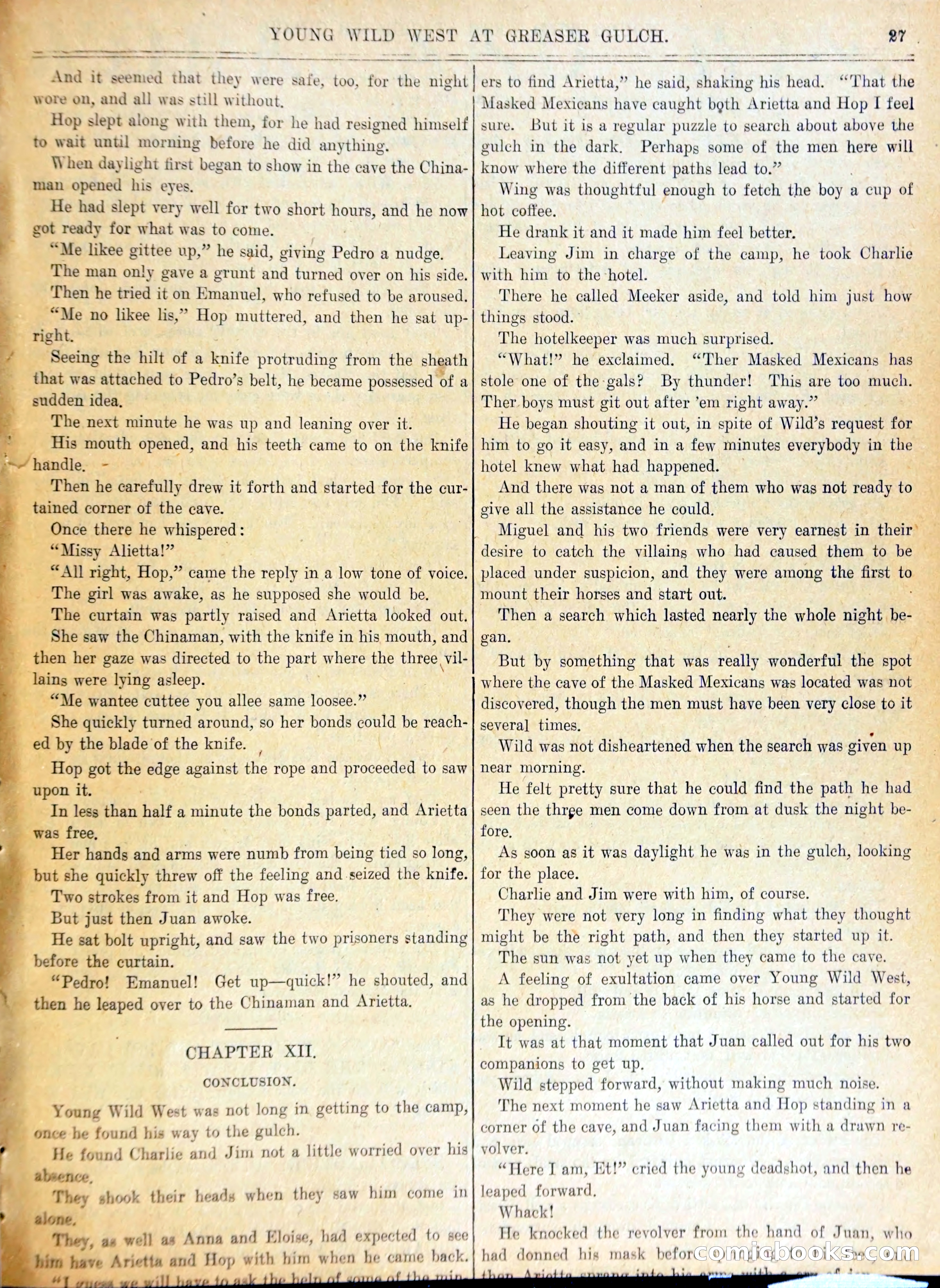 Young Wild West at Greaser Gulch, or, Arietta and the Masked Mexicans — page 30 of 37
