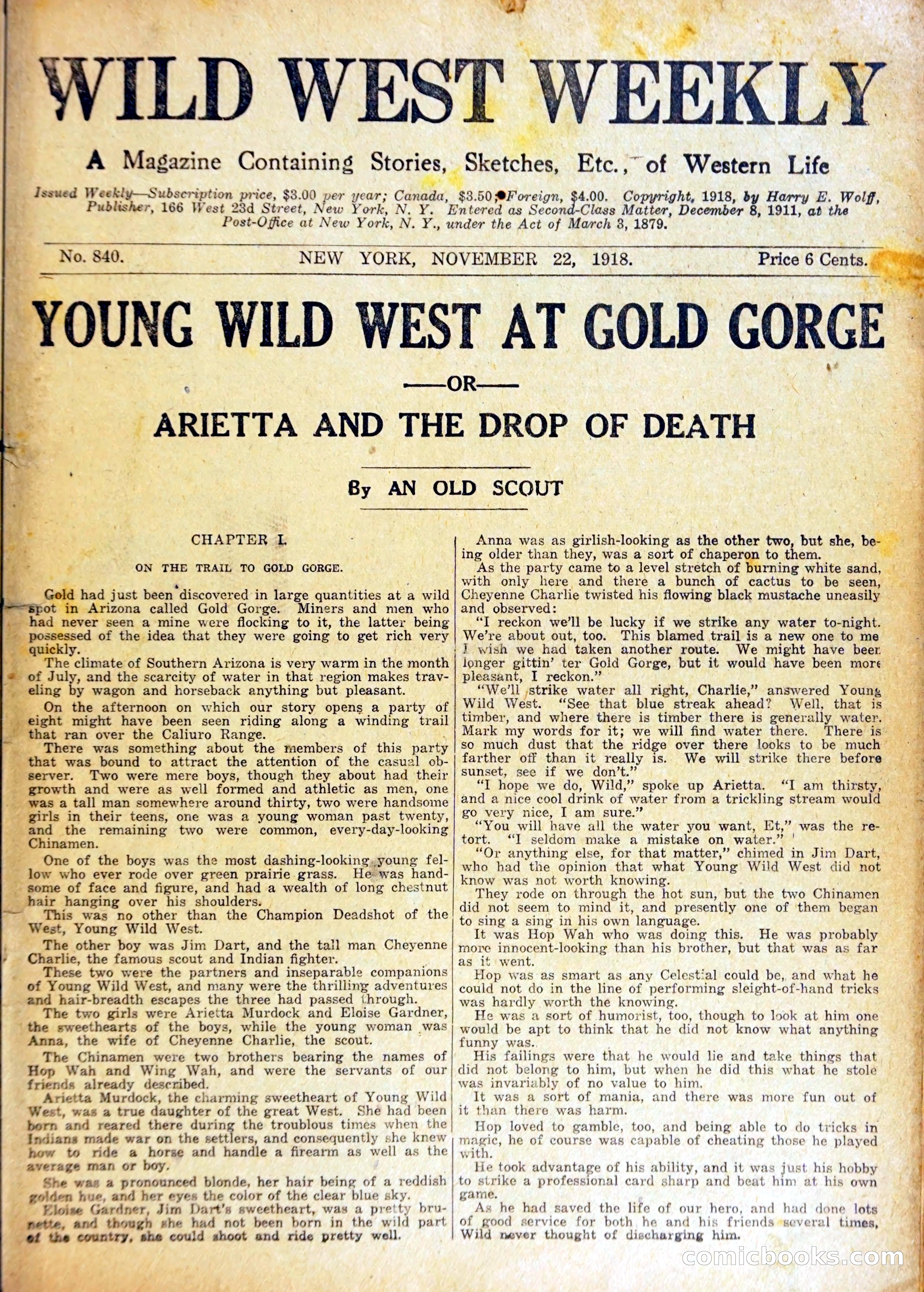 Young Wild West at Gold Forge, or, Arietta and the Drop of Death — page 4 of 37