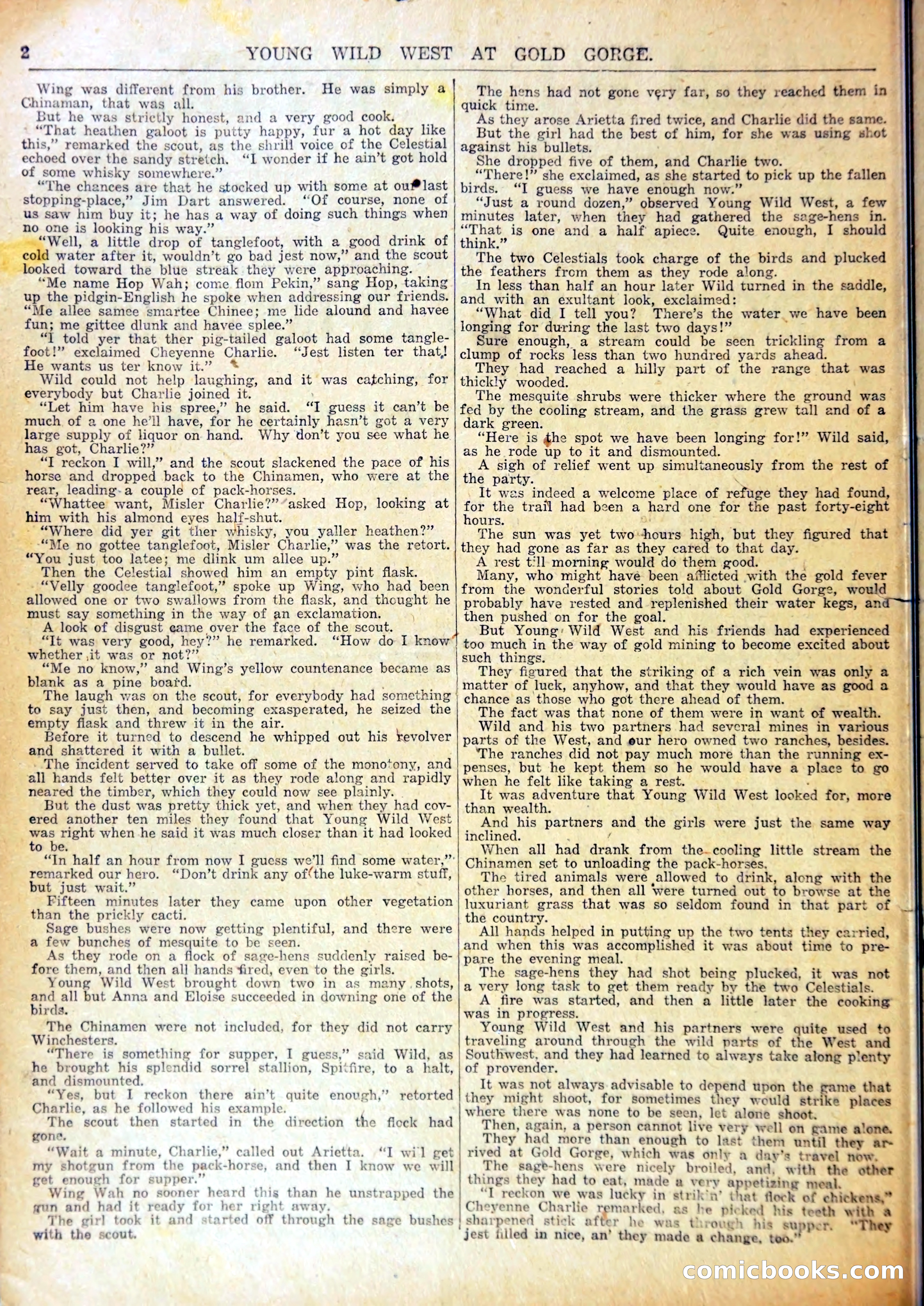 Young Wild West at Gold Forge, or, Arietta and the Drop of Death — page 5 of 37