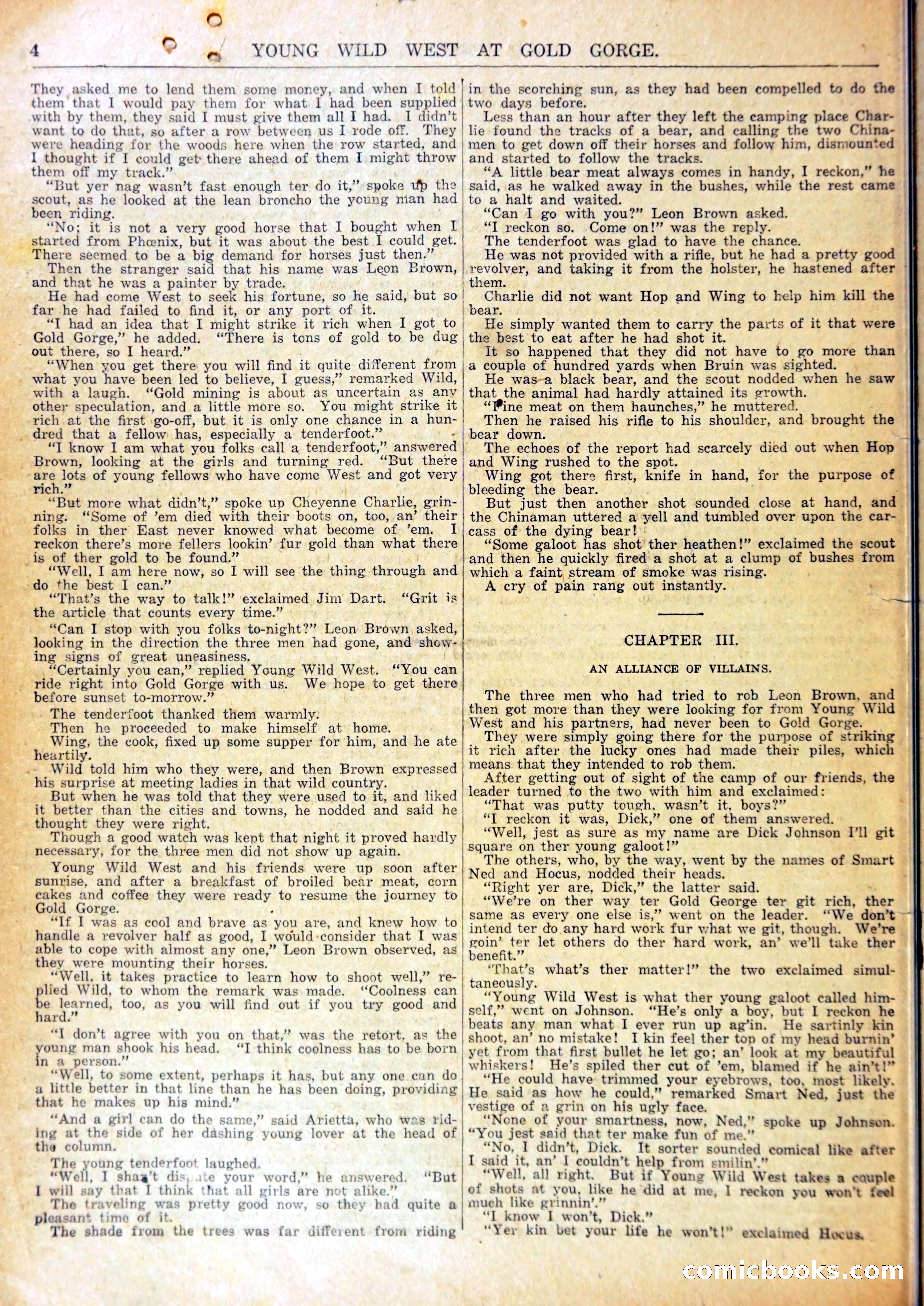 Young Wild West at Gold Forge, or, Arietta and the Drop of Death — page 7 of 37