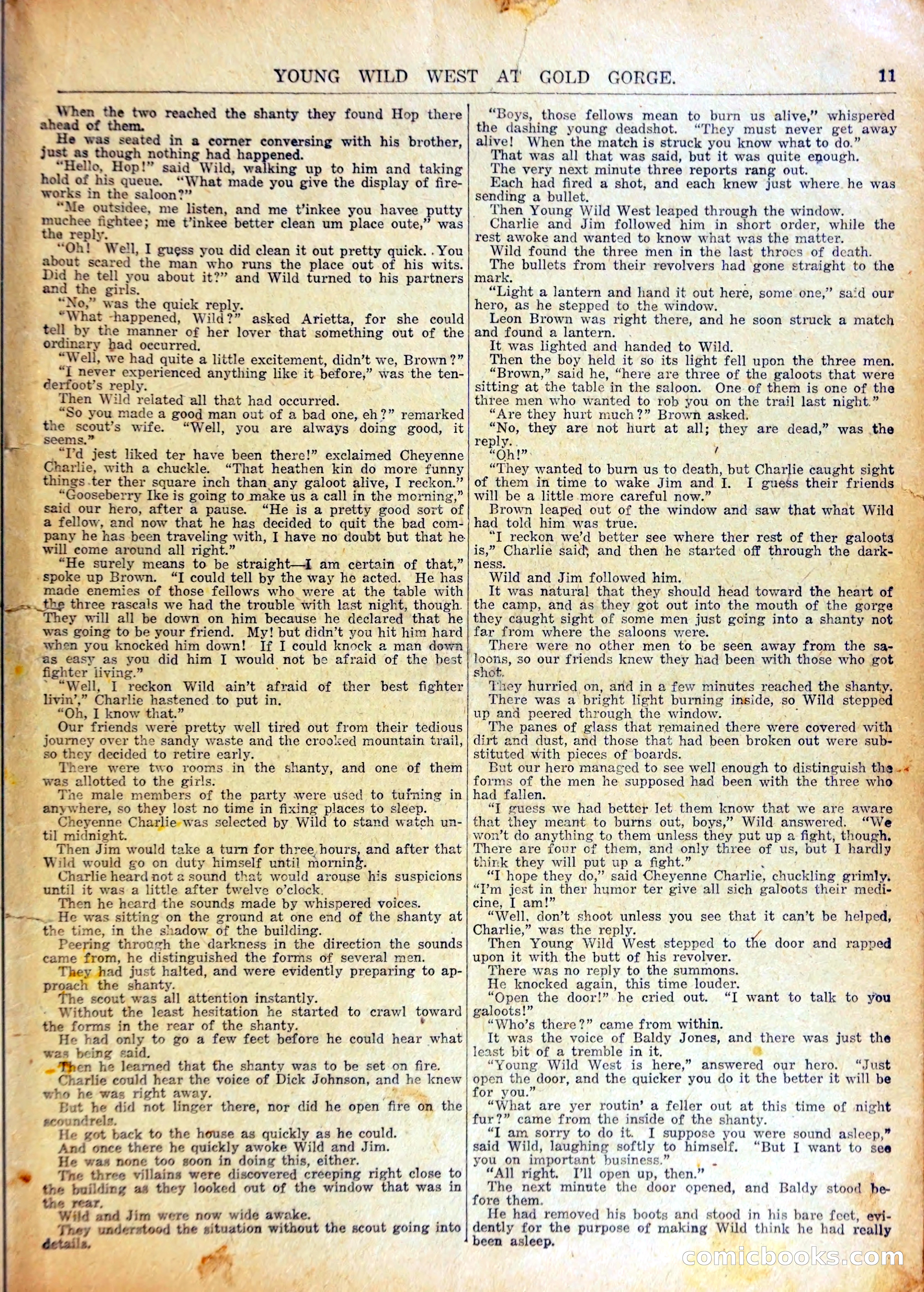 Young Wild West at Gold Forge, or, Arietta and the Drop of Death — page 14 of 37