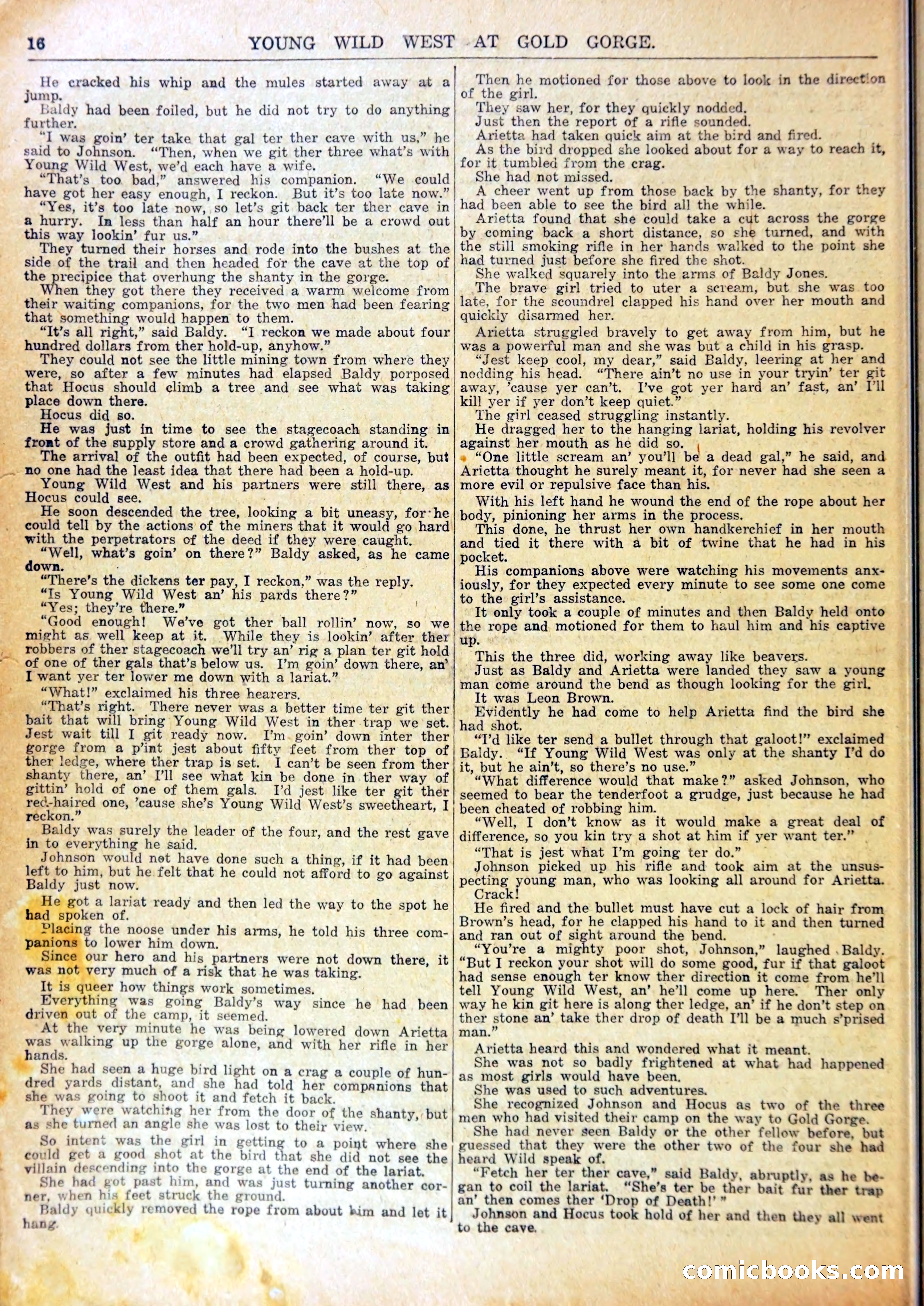 Young Wild West at Gold Forge, or, Arietta and the Drop of Death — page 19 of 37