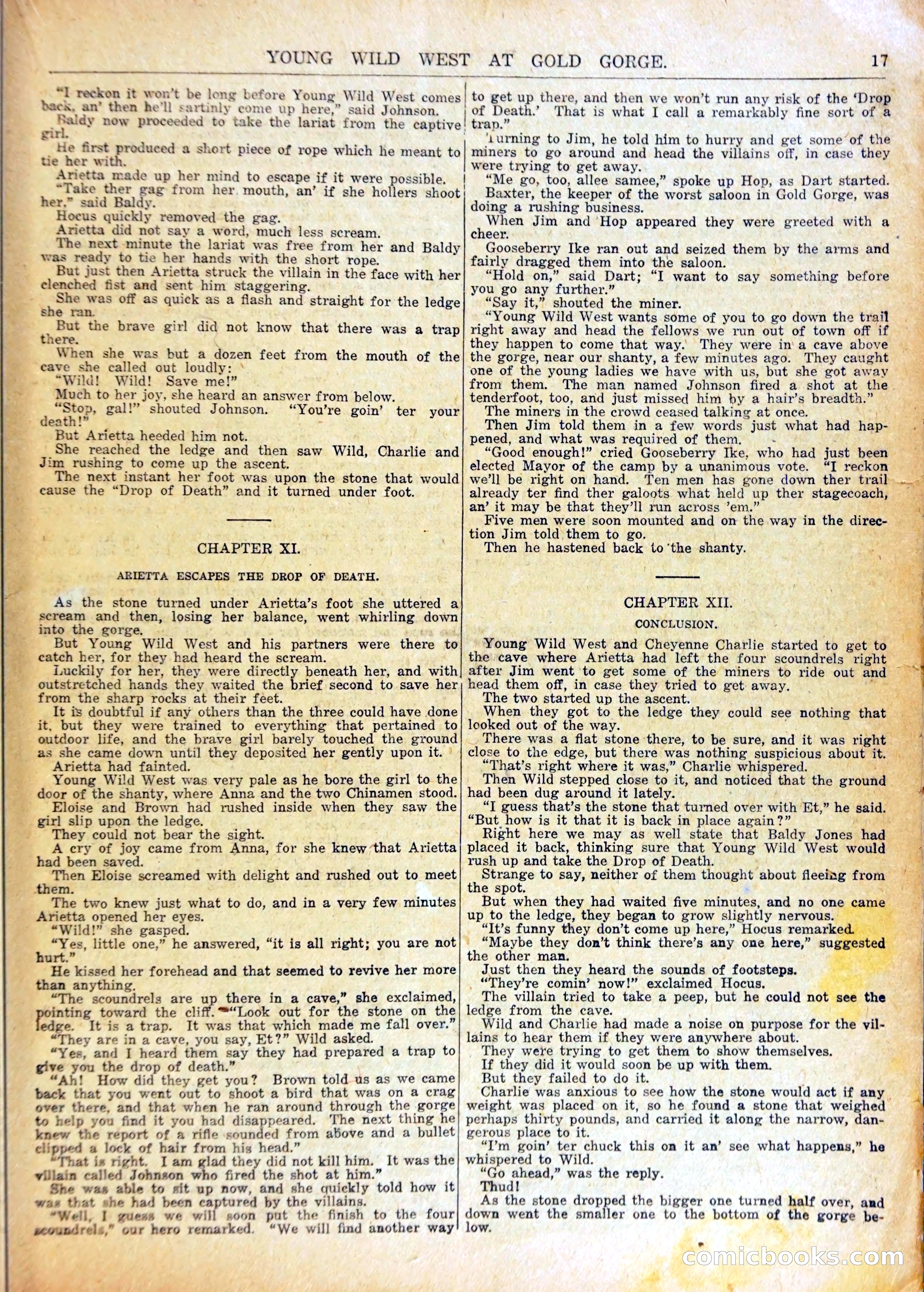 Young Wild West at Gold Forge, or, Arietta and the Drop of Death — page 20 of 37