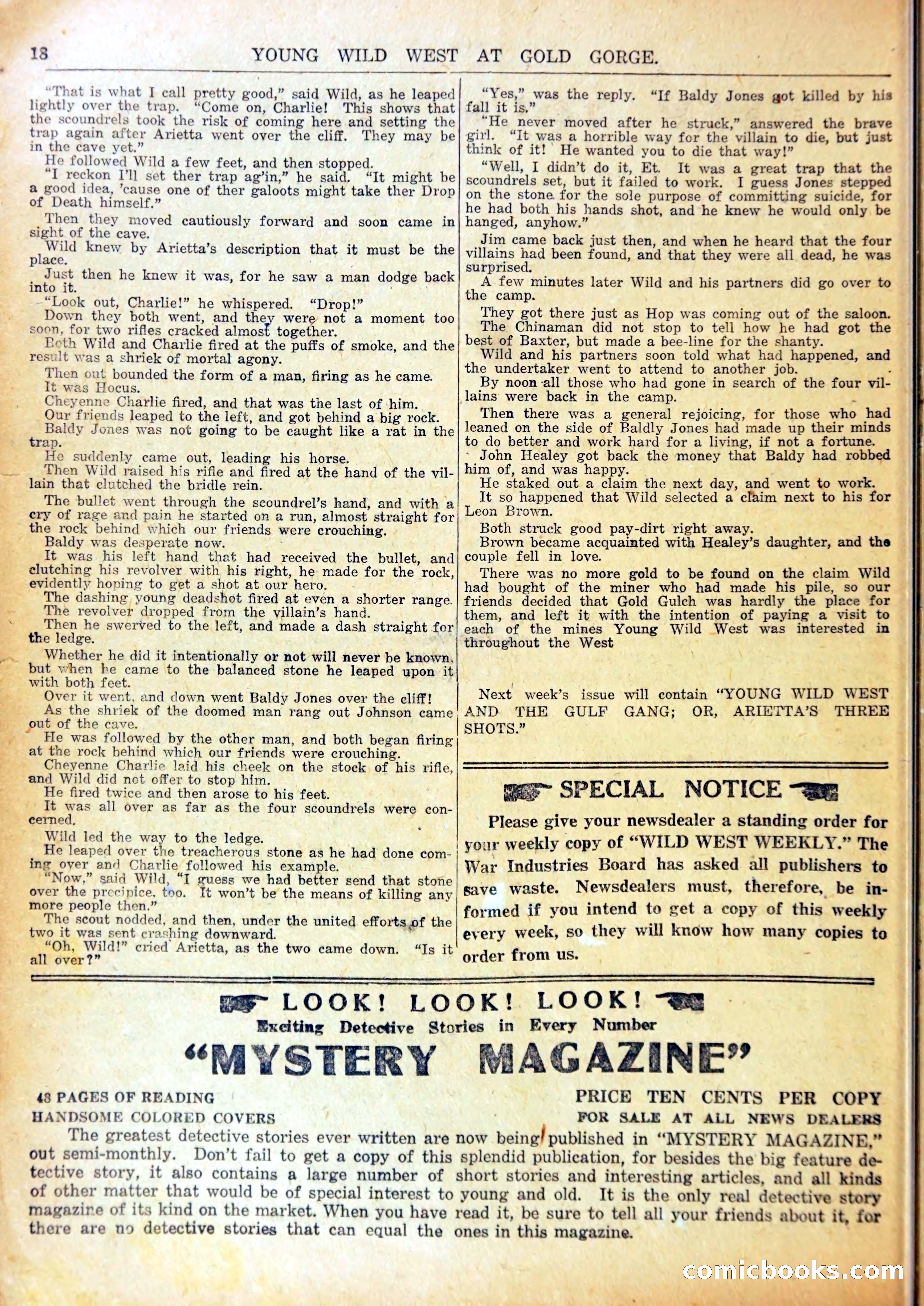 Young Wild West at Gold Forge, or, Arietta and the Drop of Death — page 21 of 37