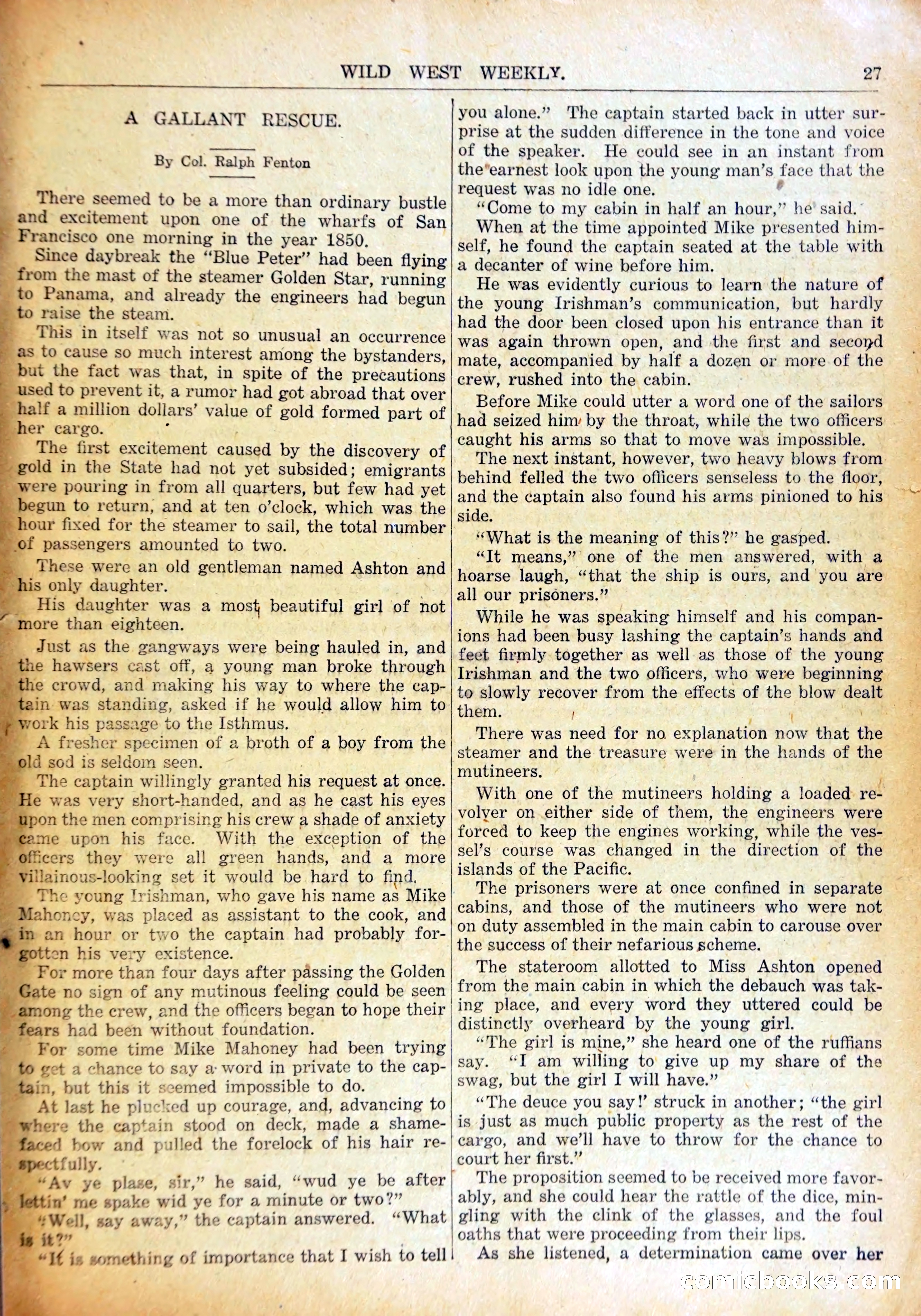 Young Wild West at Gold Forge, or, Arietta and the Drop of Death — page 30 of 37