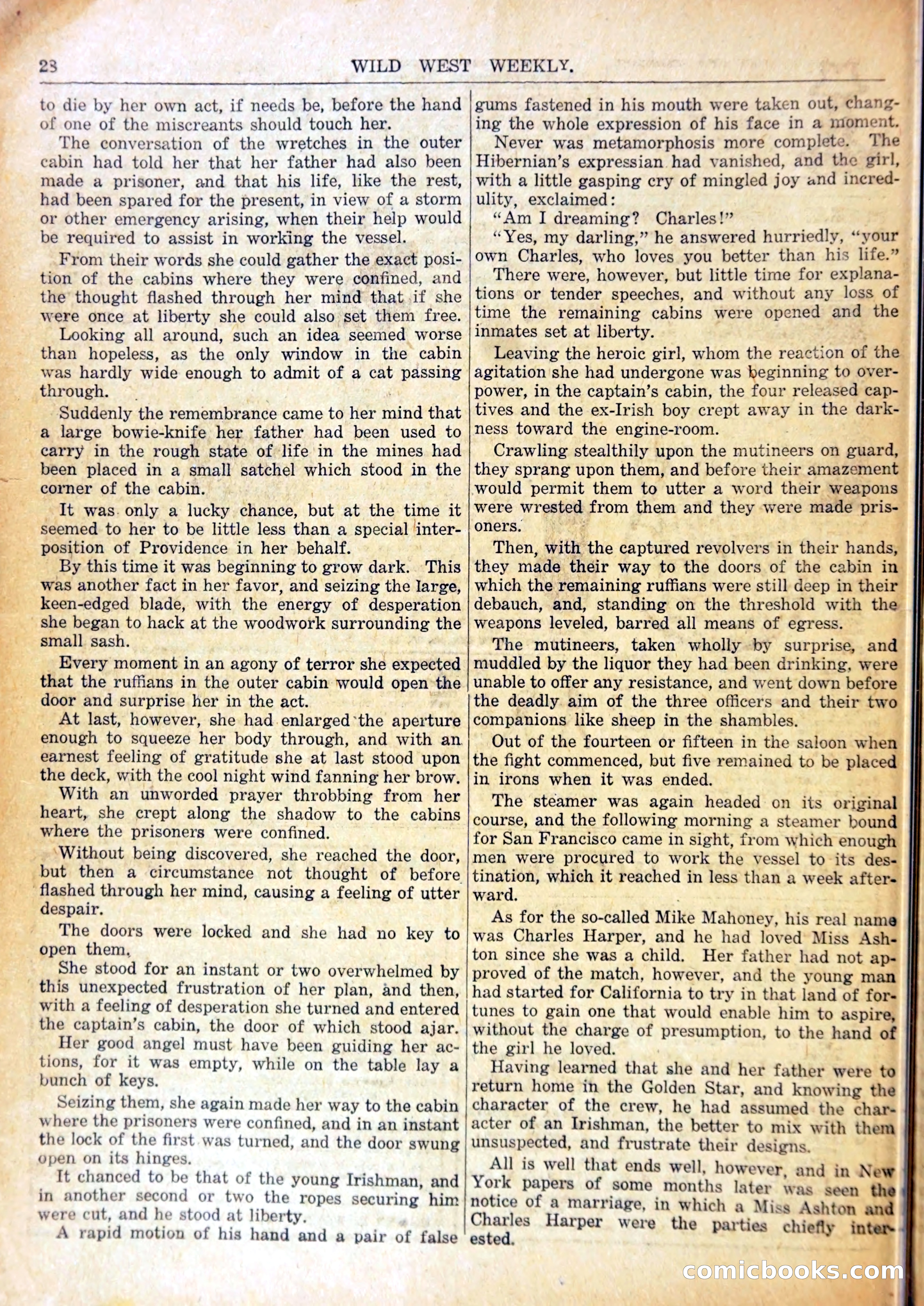 Young Wild West at Gold Forge, or, Arietta and the Drop of Death — page 31 of 37