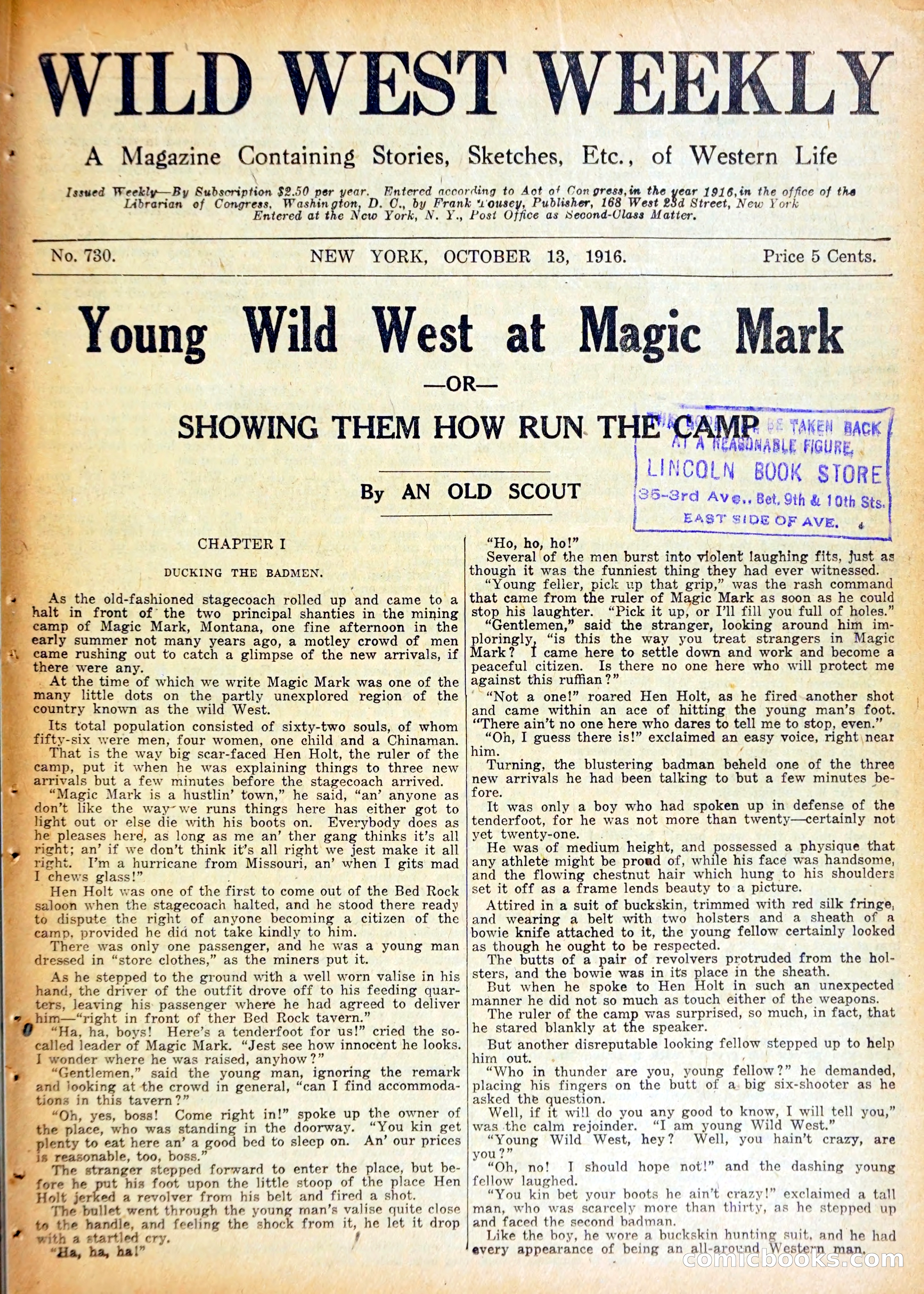 Young Wild West at Magic Mark — page 4 of 37