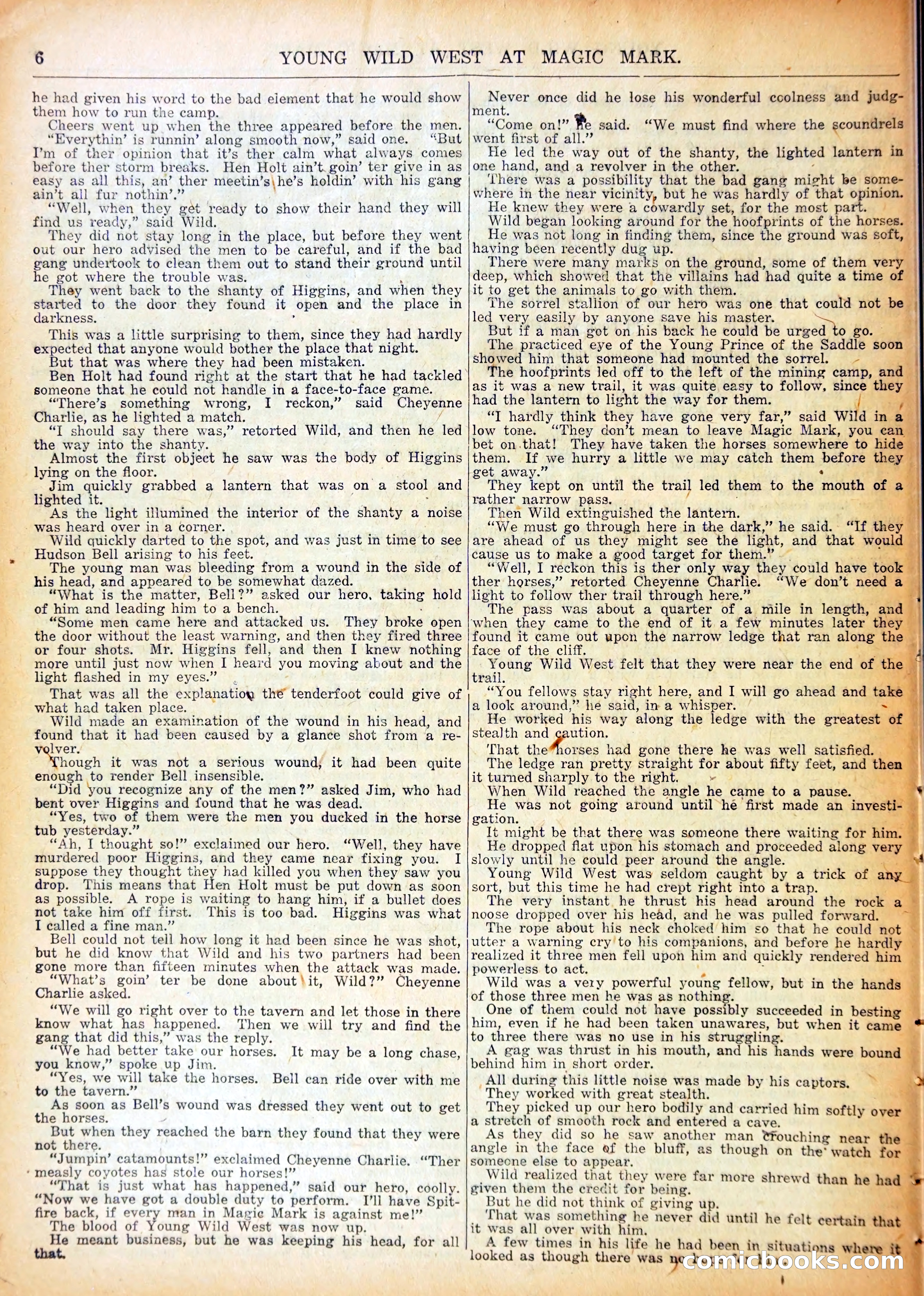 Young Wild West at Magic Mark — page 9 of 37