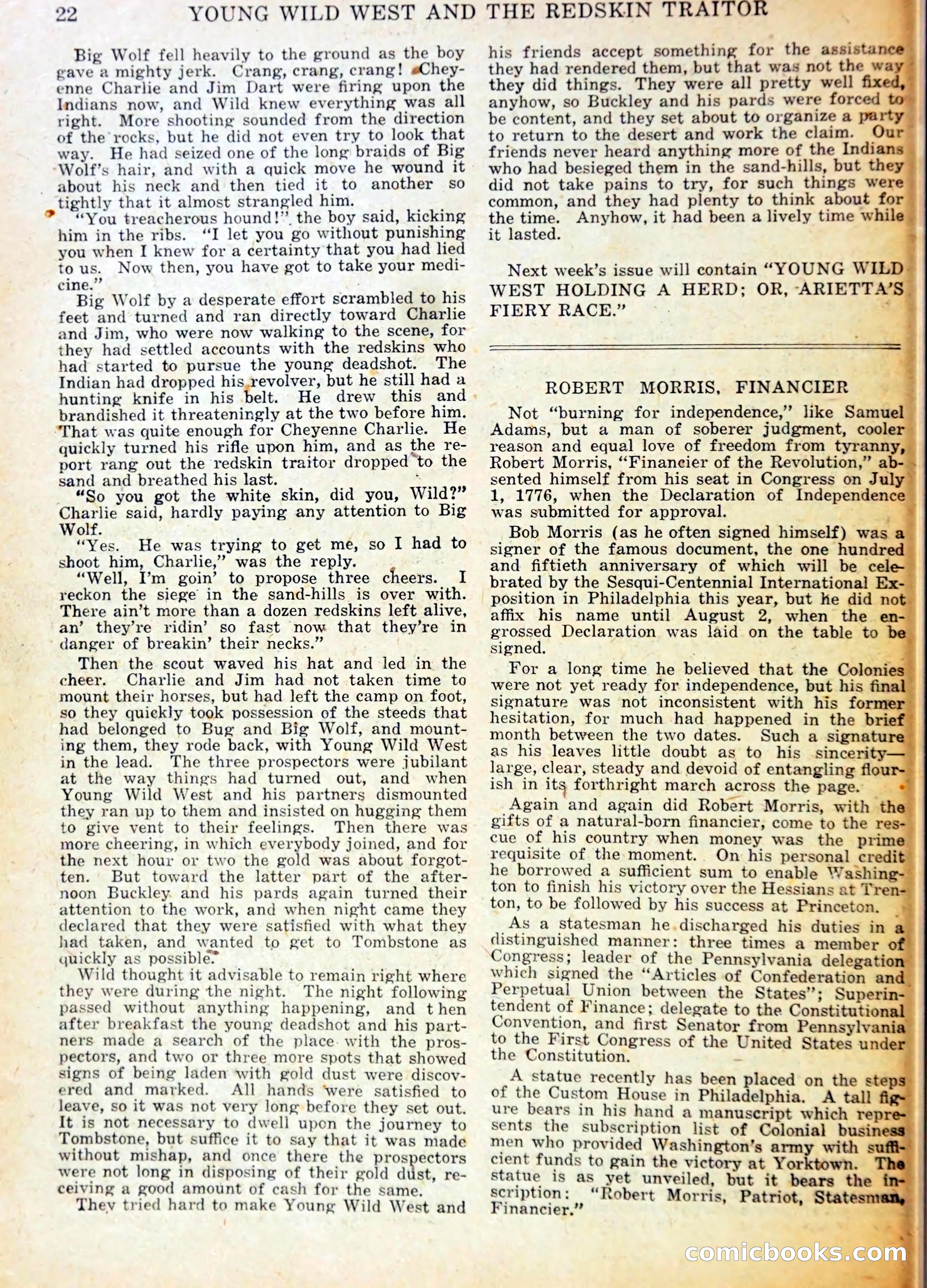 Wild West Weekly, No. 1223 — page 25 of 37