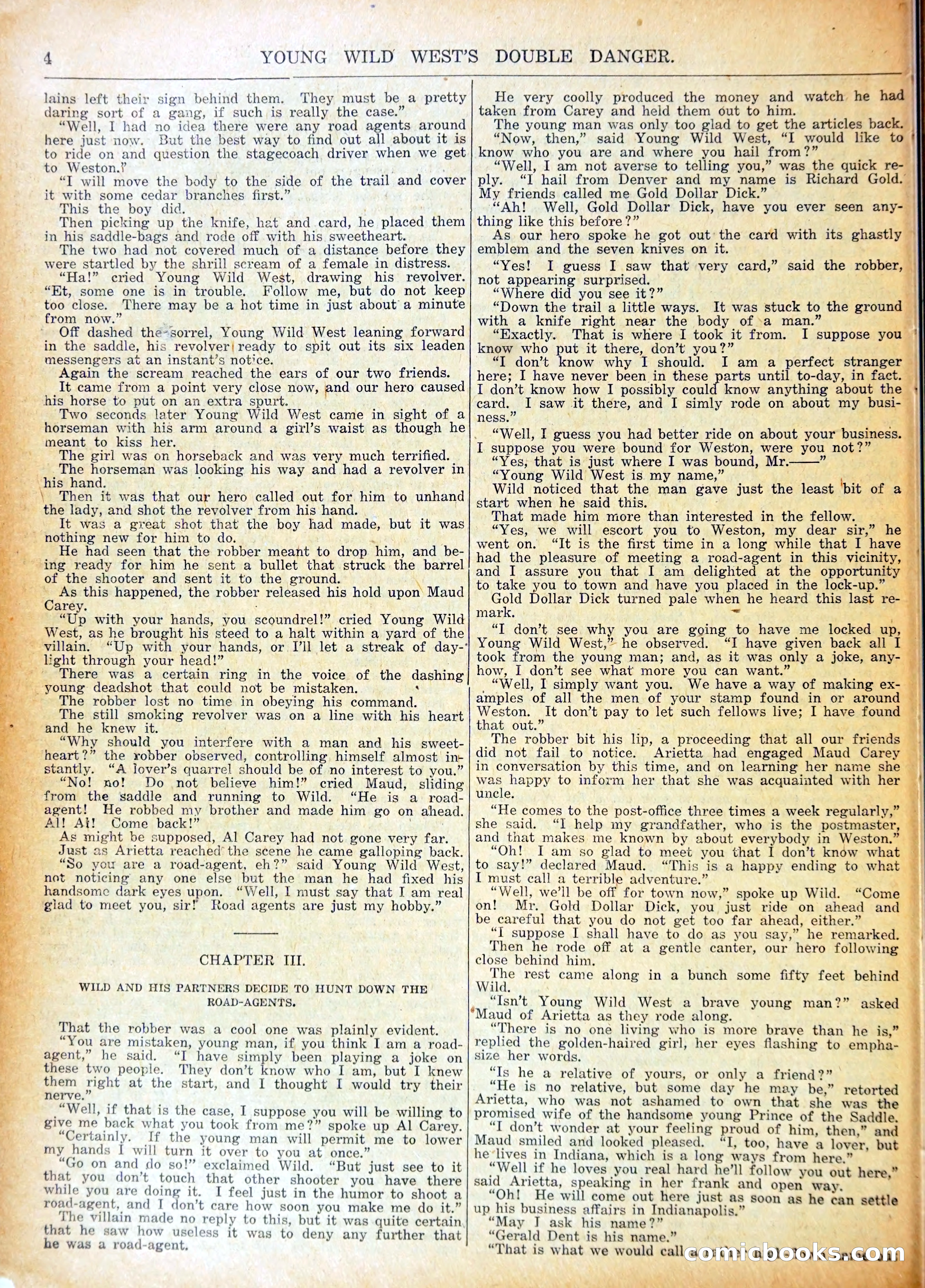 Young Wild West Weekly No. 740 — page 7 of 37