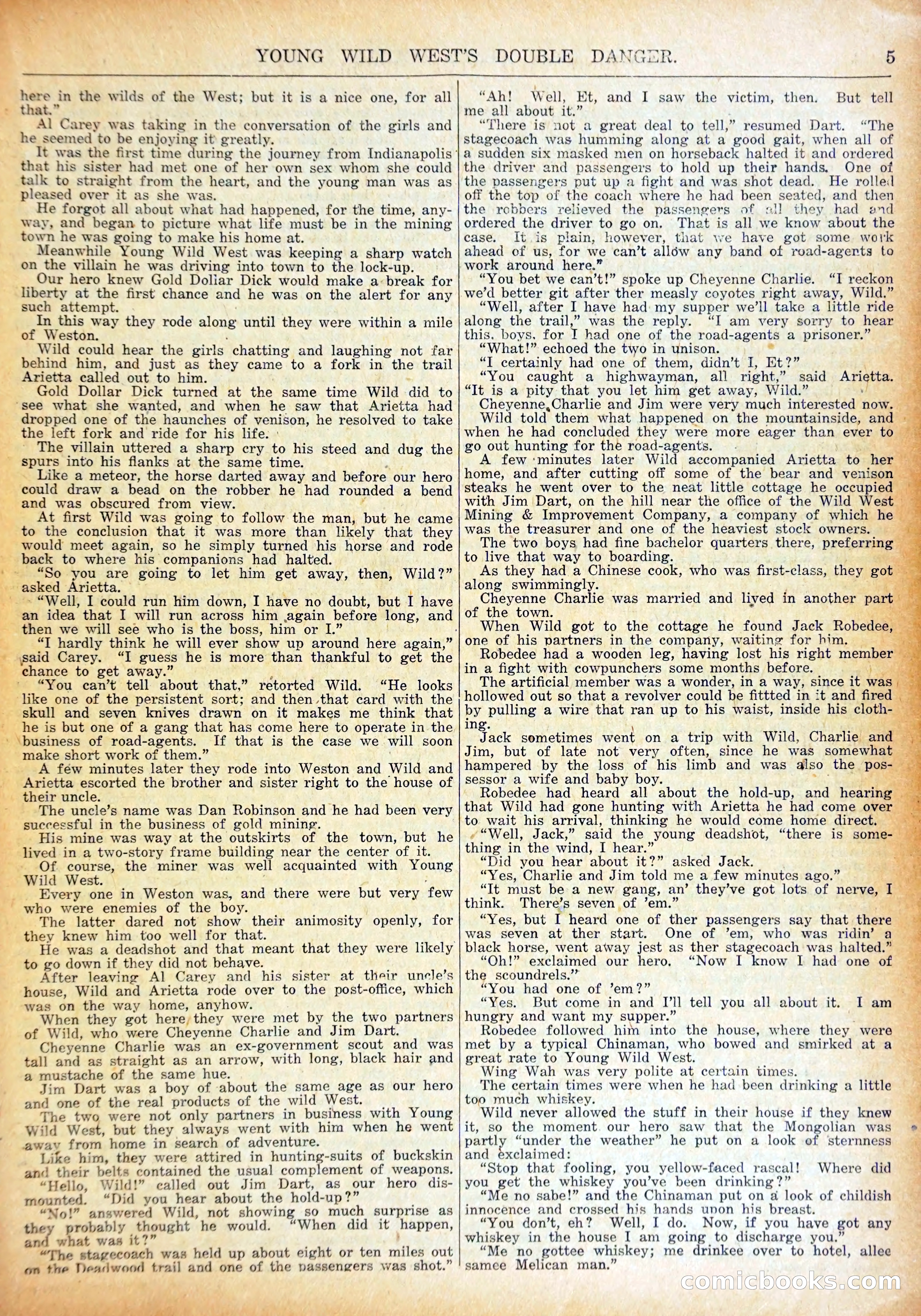 Young Wild West Weekly No. 740 — page 8 of 37