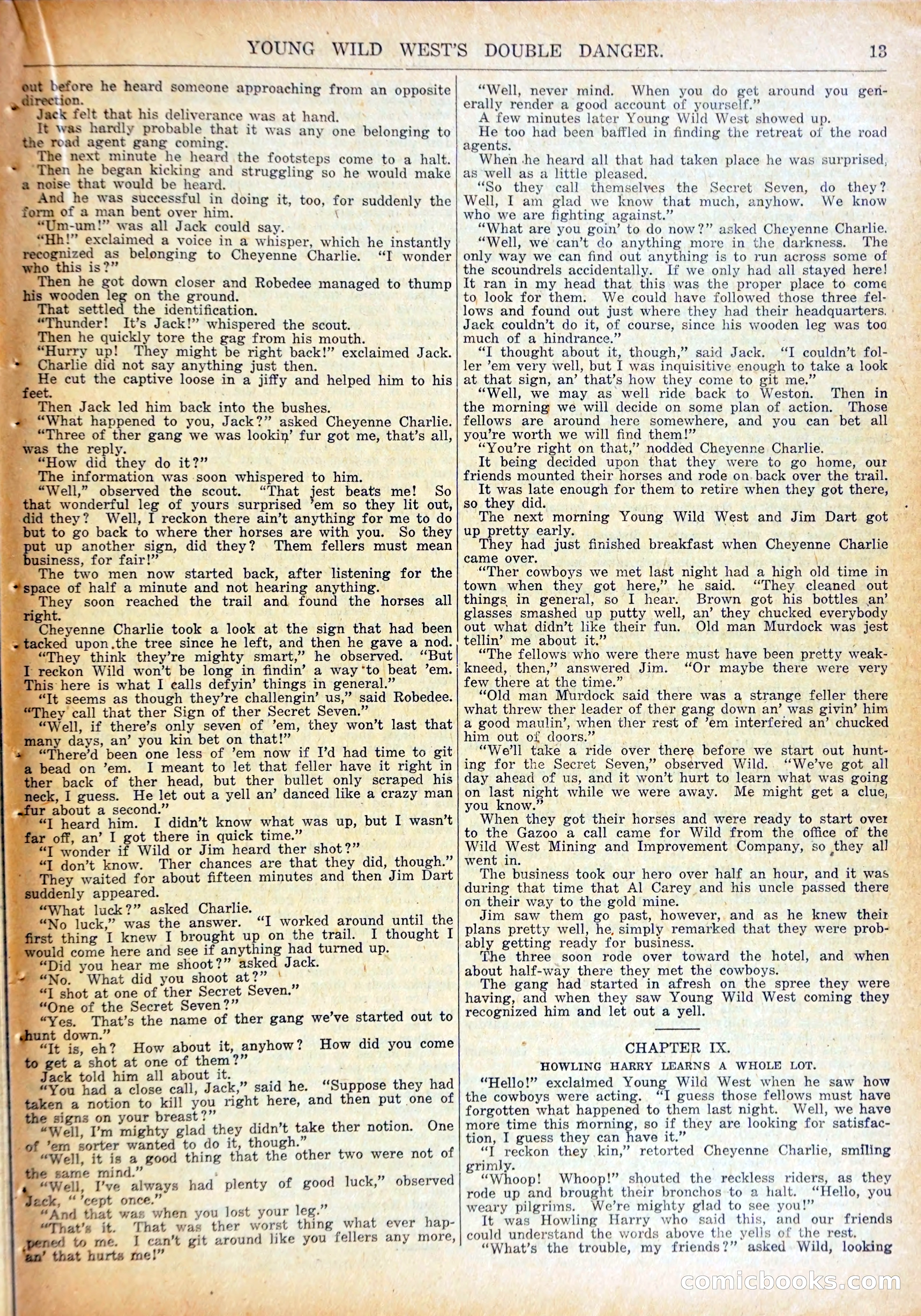 Young Wild West Weekly No. 740 — page 16 of 37