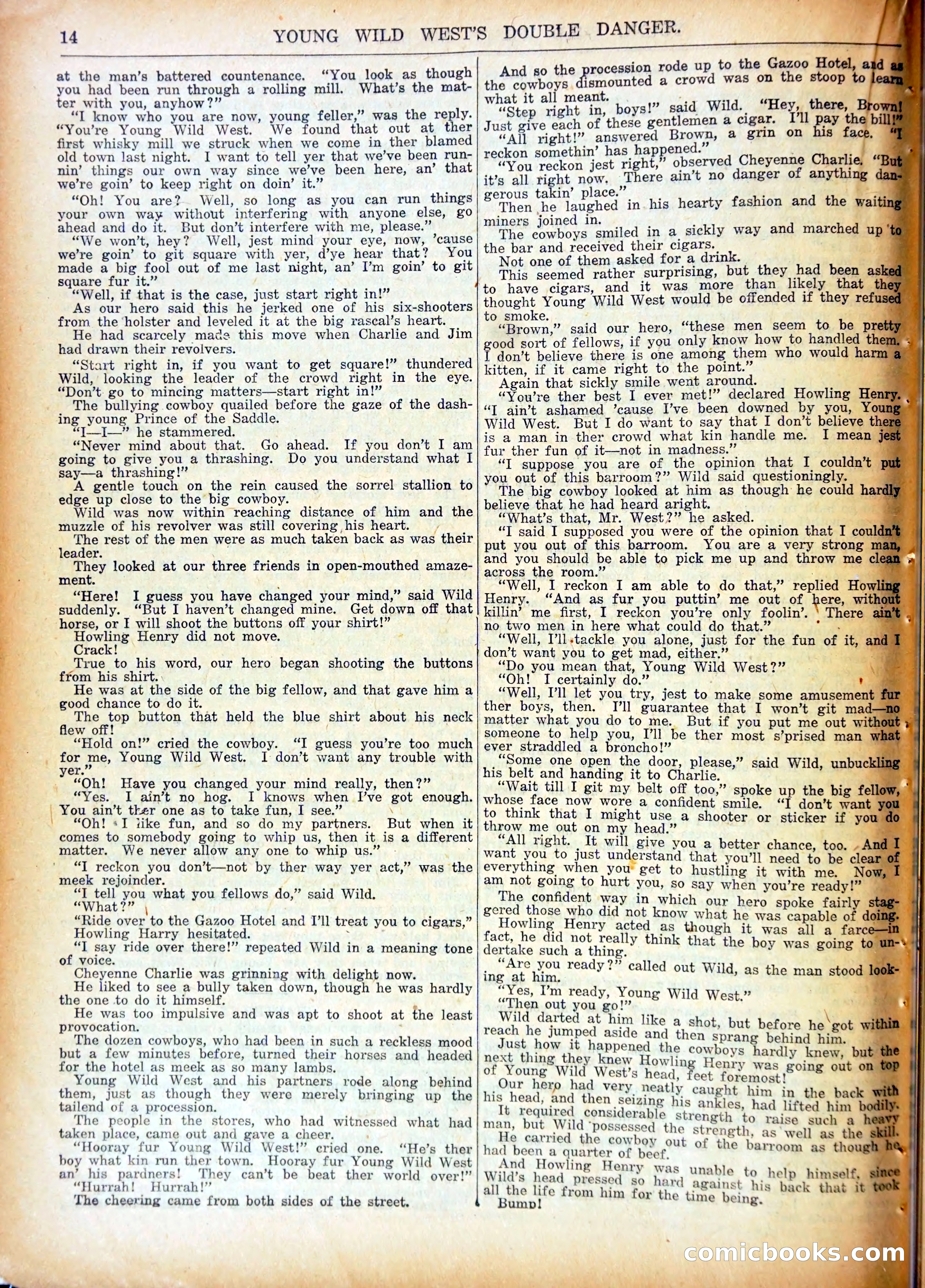 Young Wild West Weekly No. 740 — page 17 of 37