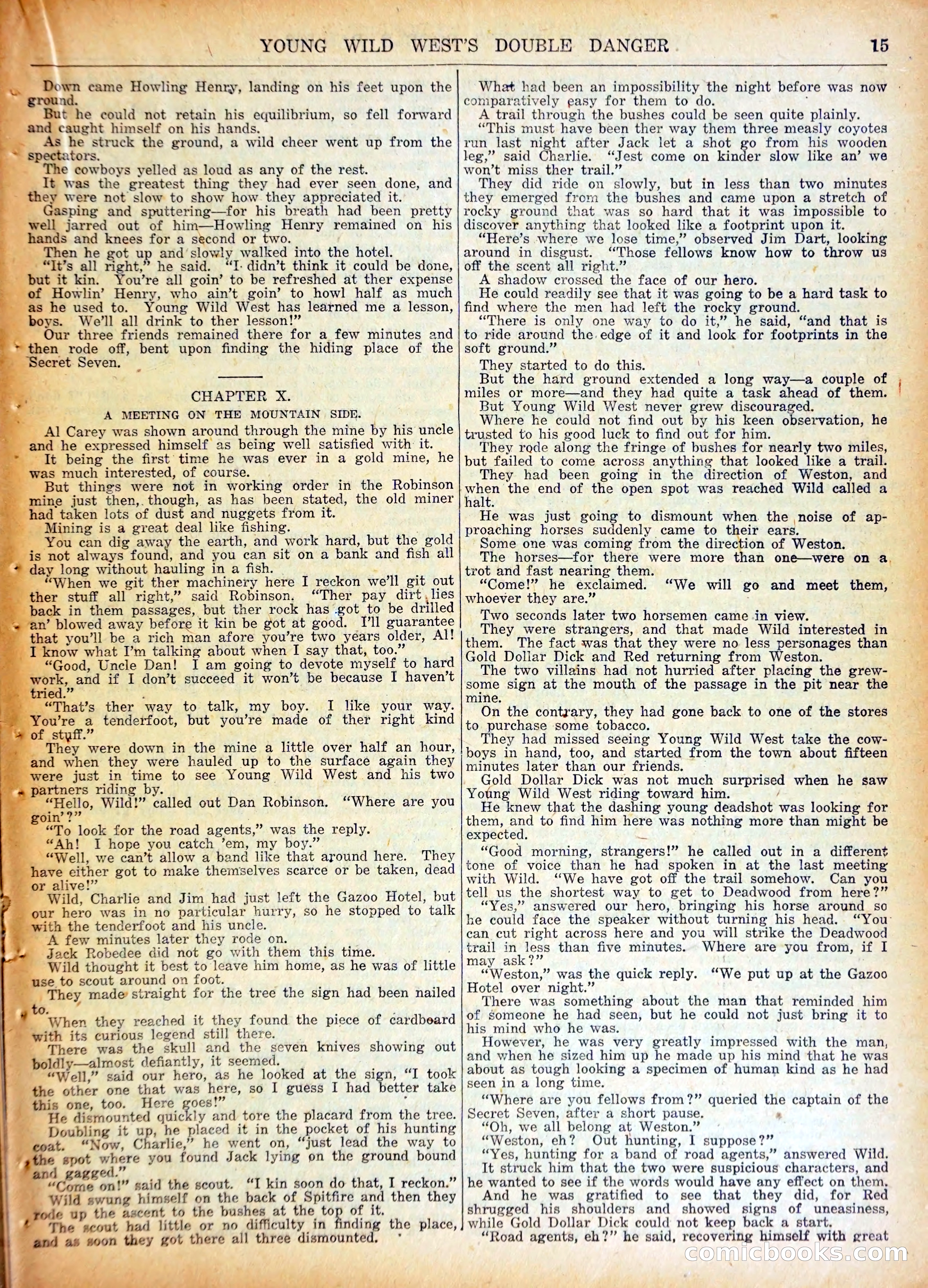 Young Wild West Weekly No. 740 — page 18 of 37