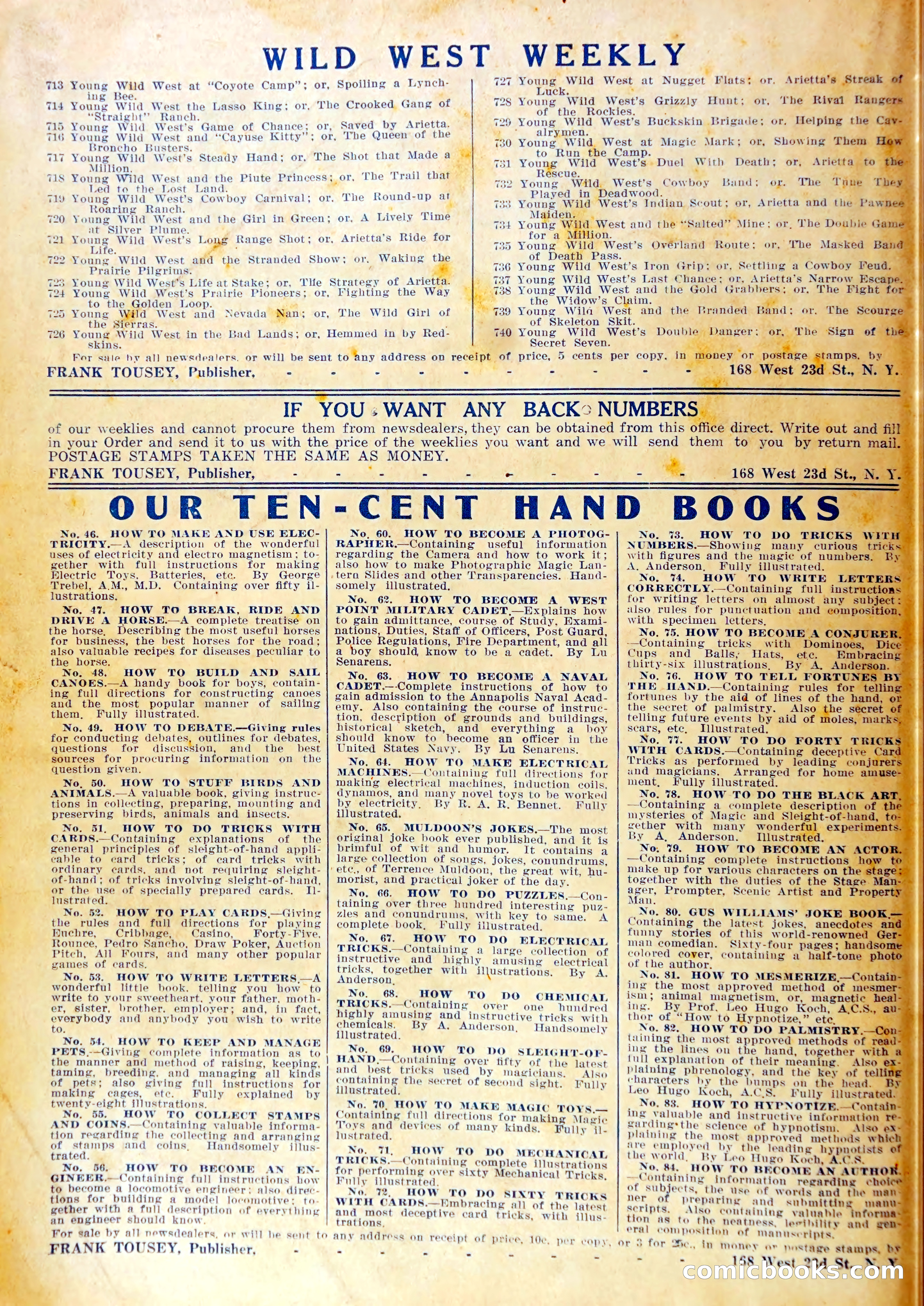 Young Wild West Weekly No. 740 — page 37 of 37