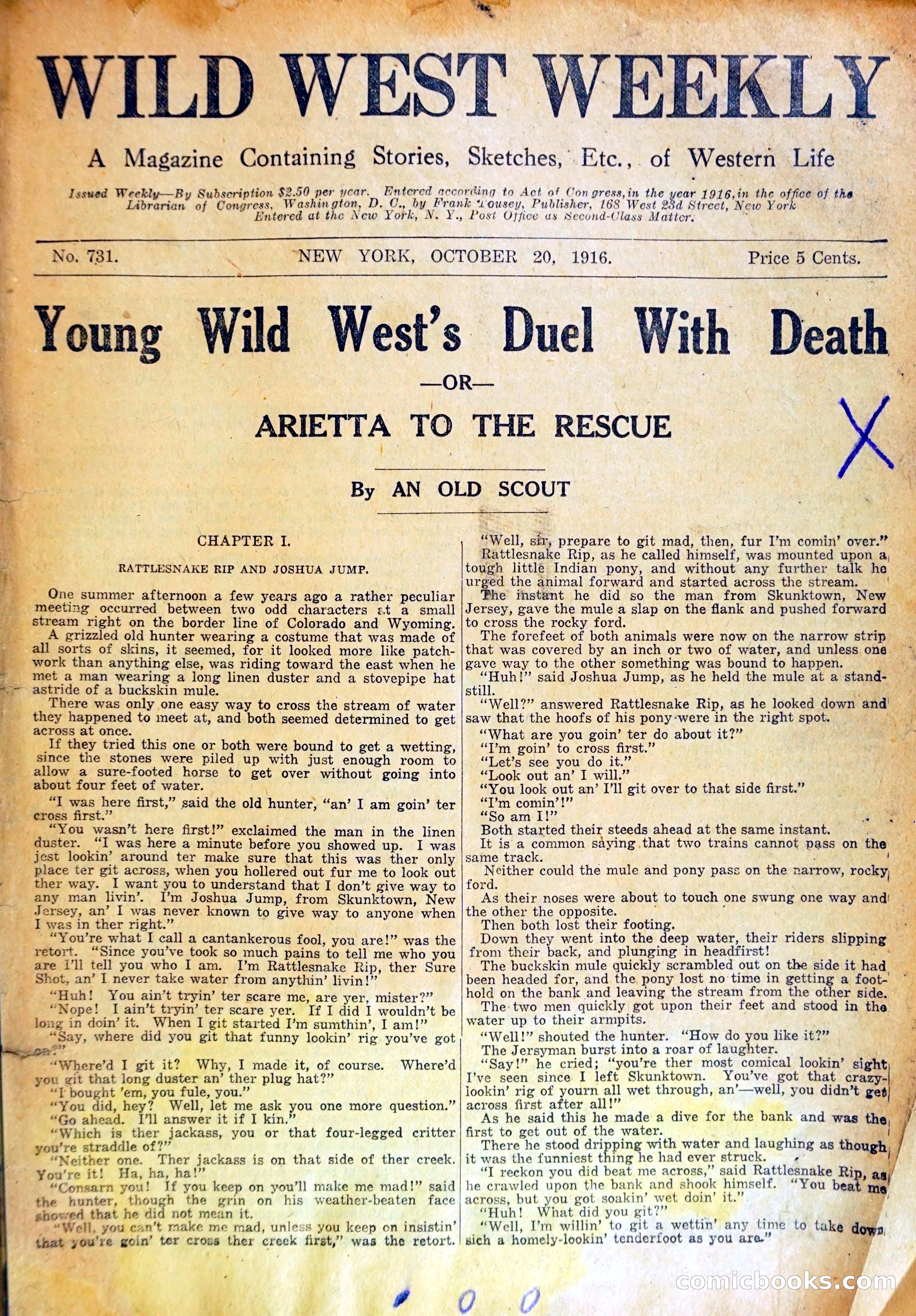 Young Wild West's Duel with Death, or, Arietta to the Rescue — page 4 of 33