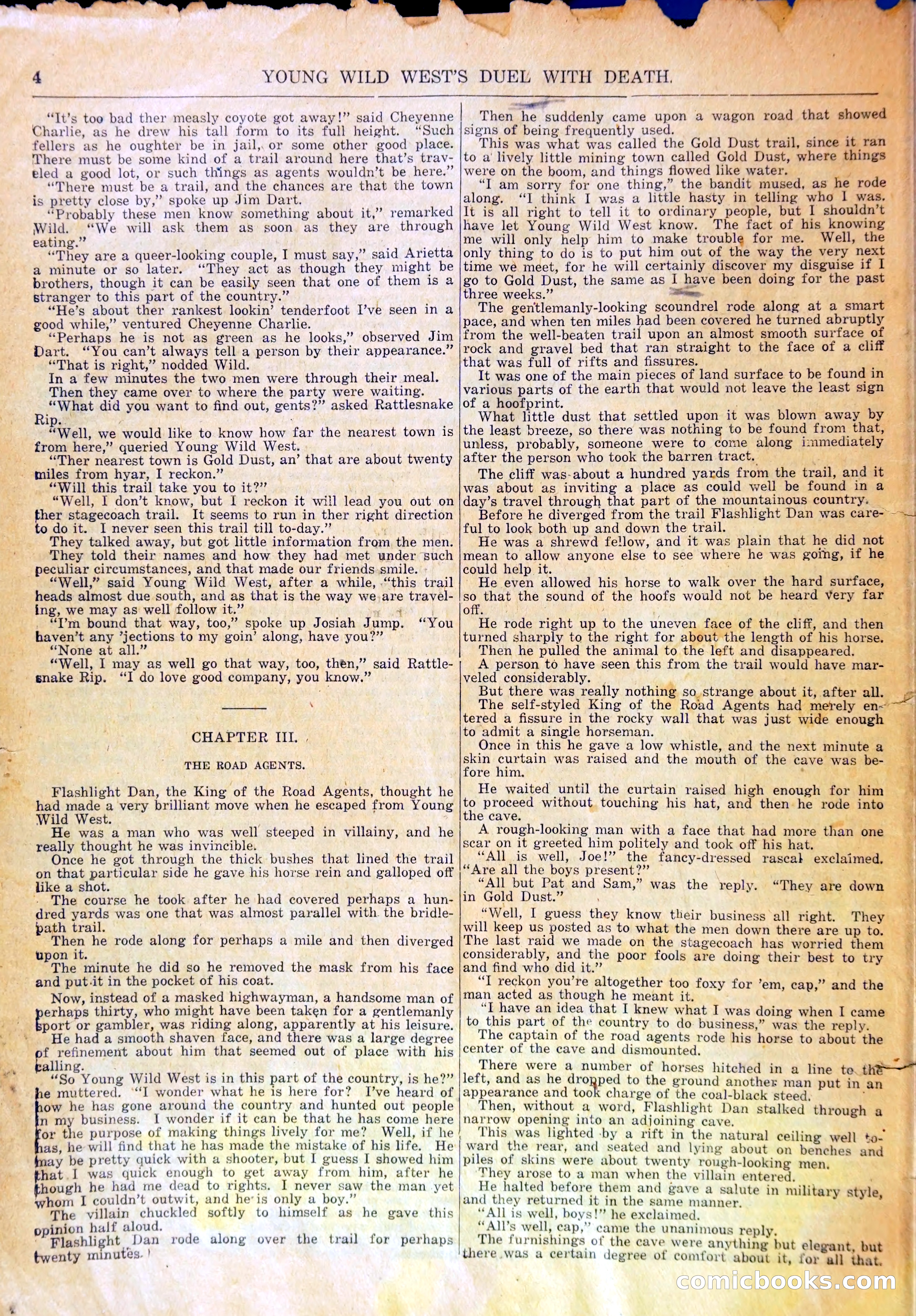 Young Wild West's Duel with Death, or, Arietta to the Rescue — page 7 of 33
