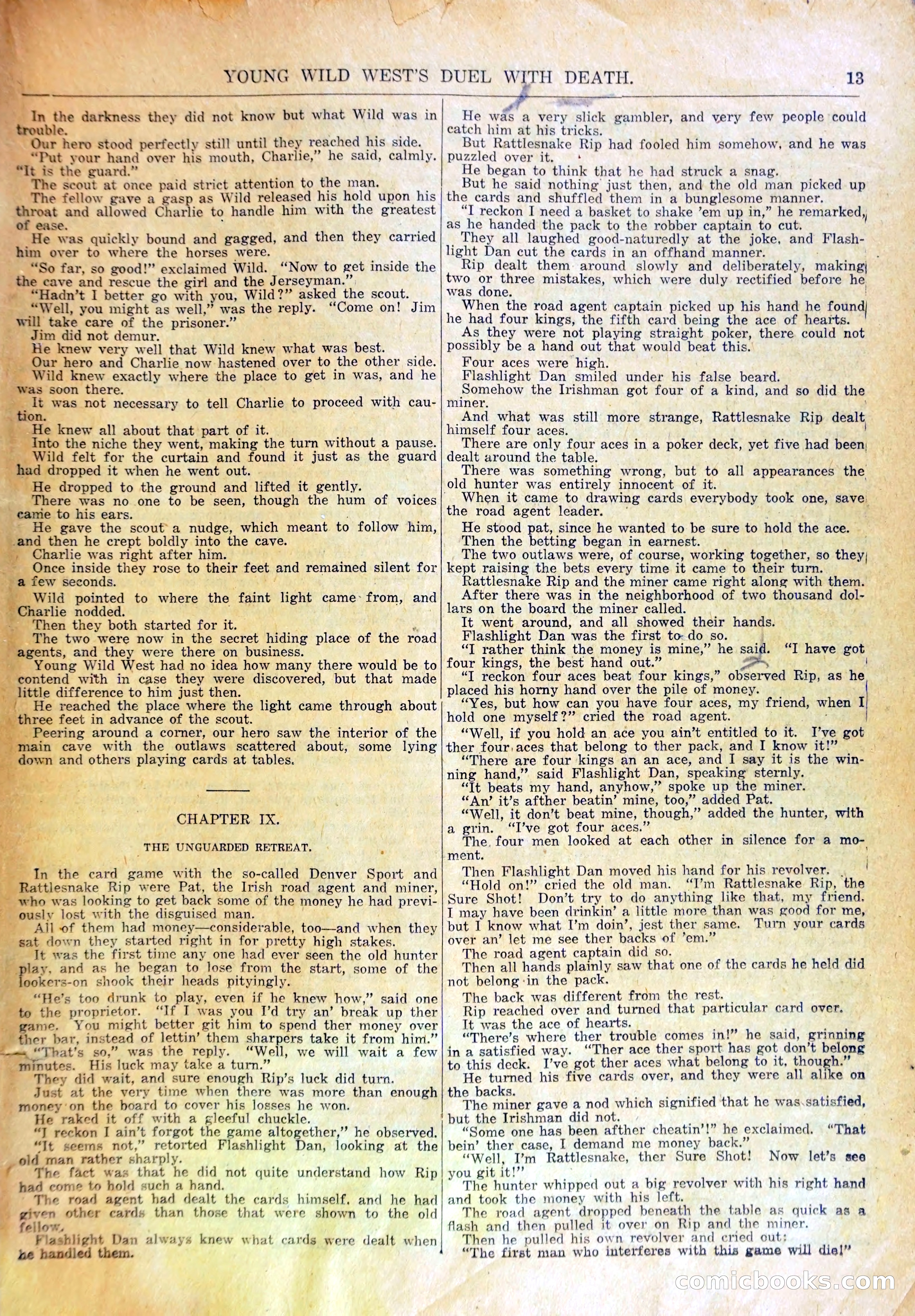 Young Wild West's Duel with Death, or, Arietta to the Rescue — page 16 of 33
