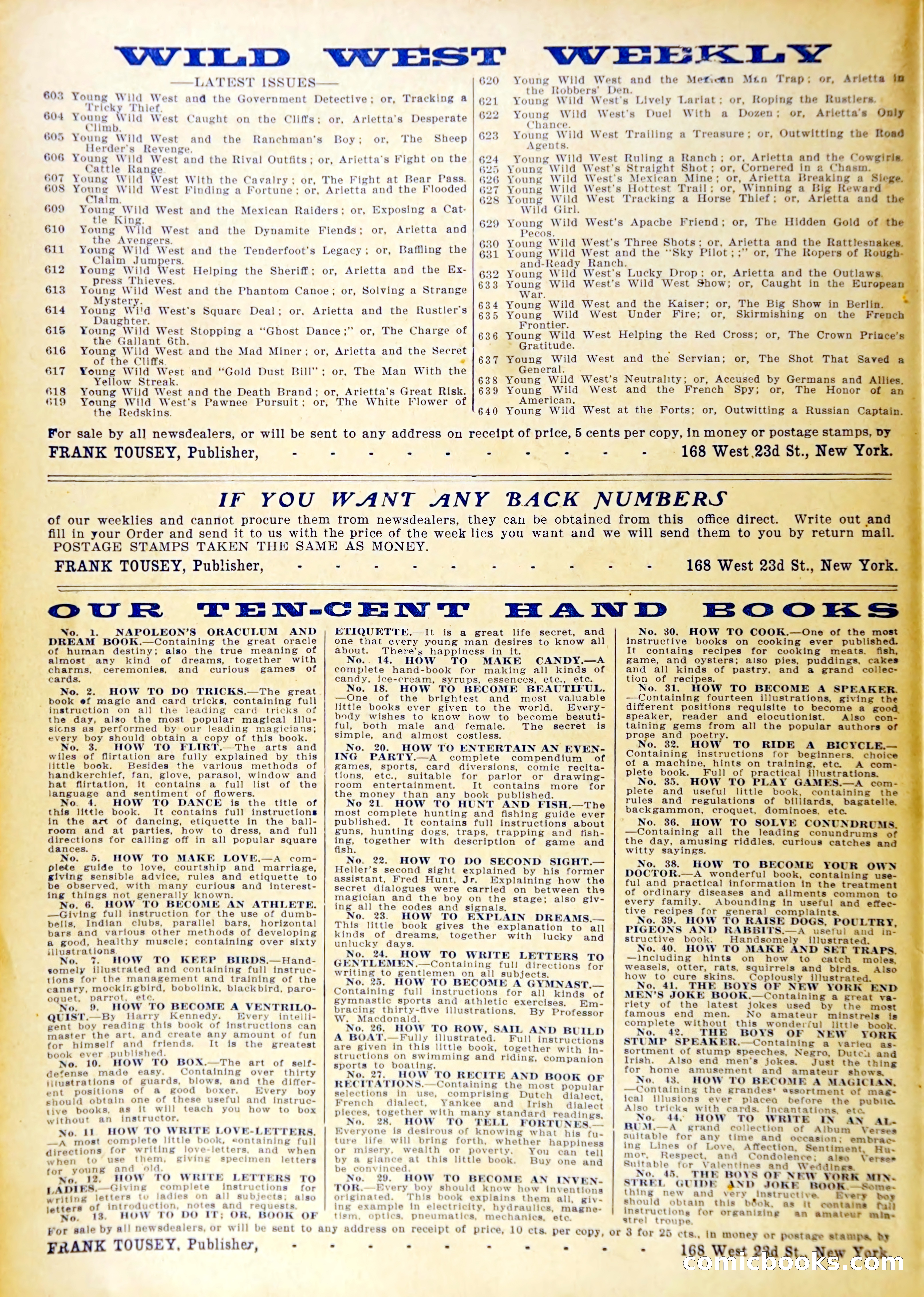 Wild West Weekly No. 637 — page 37 of 37