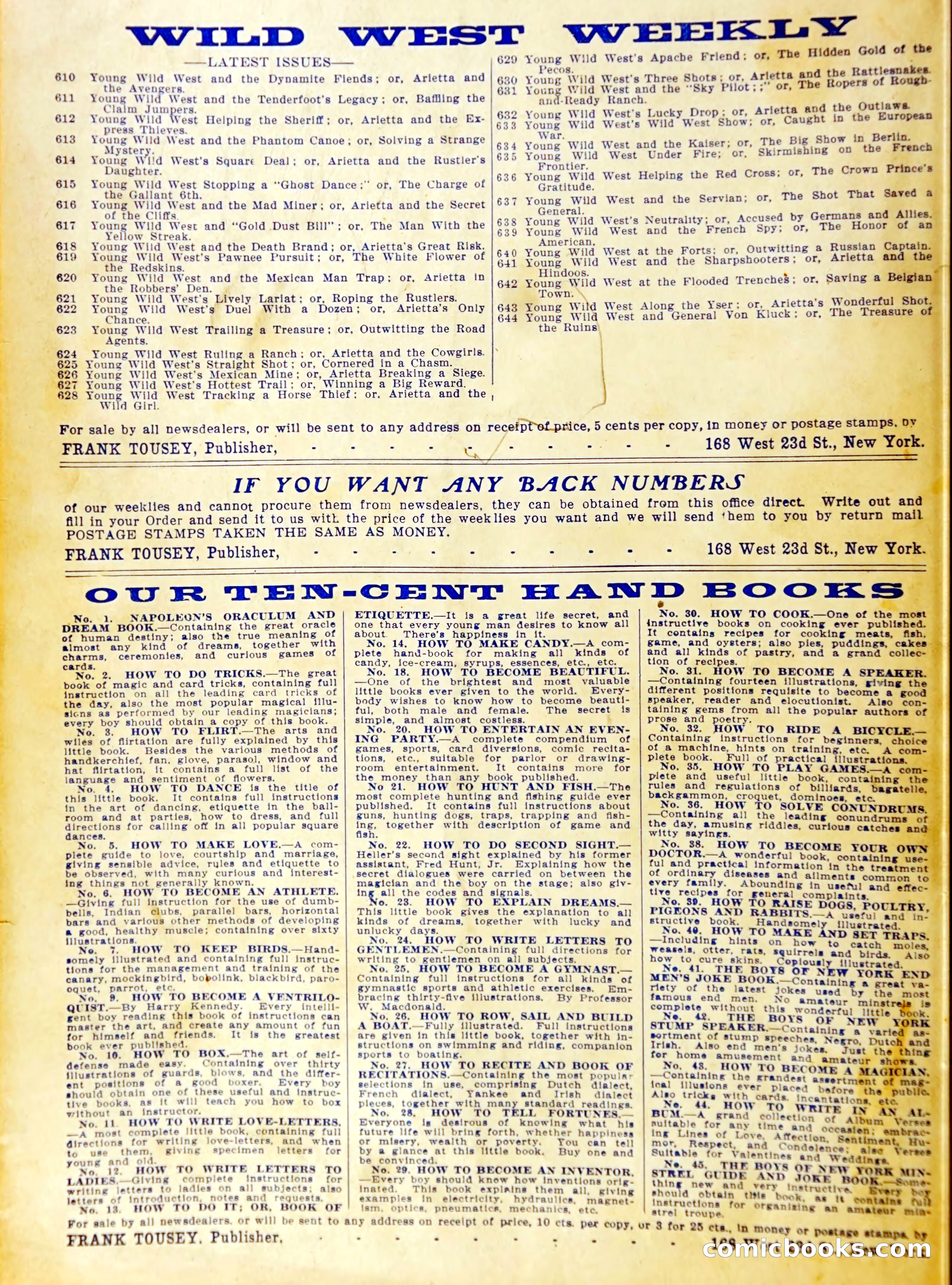 Wild West Weekly No. 641 — page 37 of 37