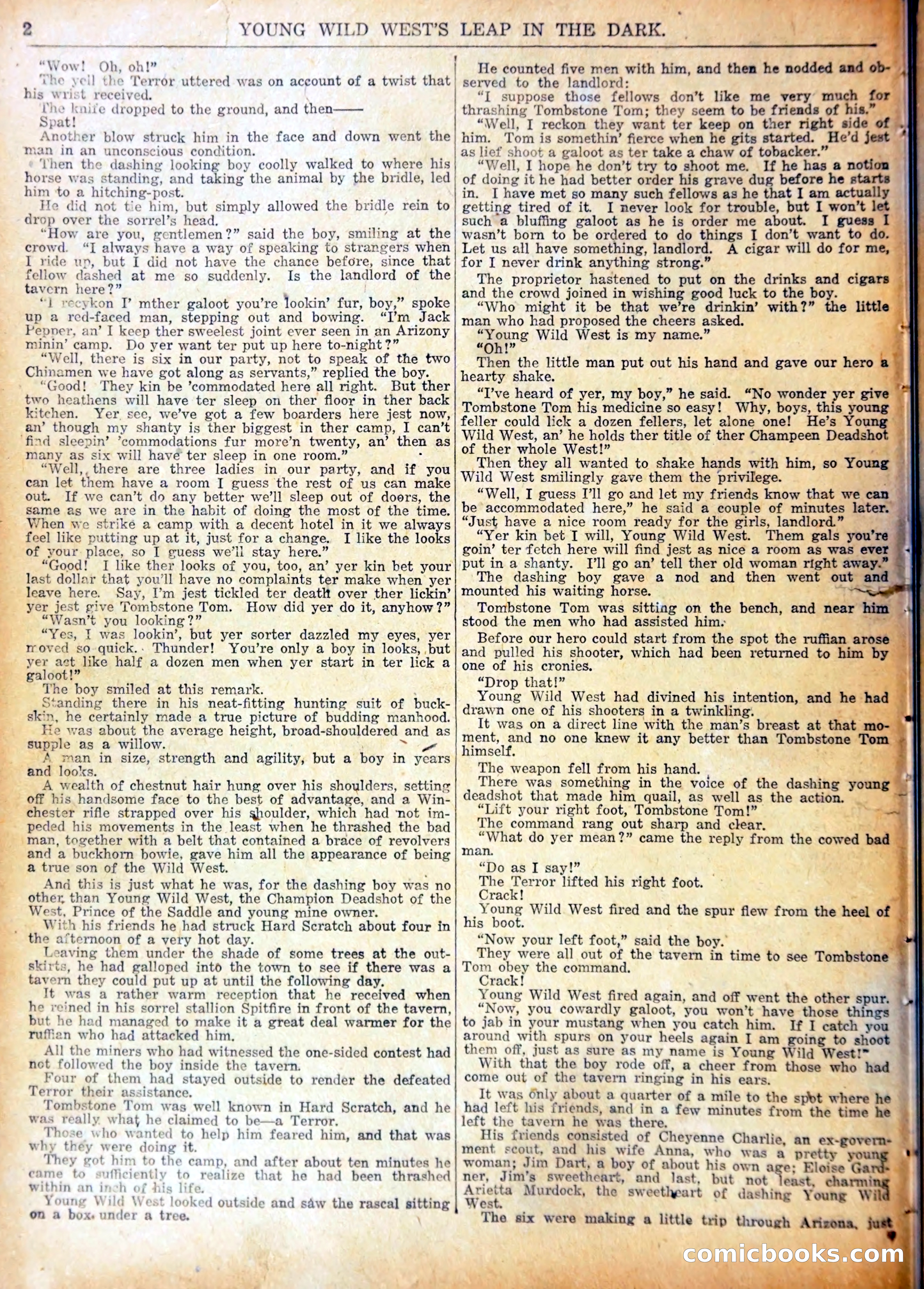 Young Wild West's Leap in the Dark — page 5 of 37
